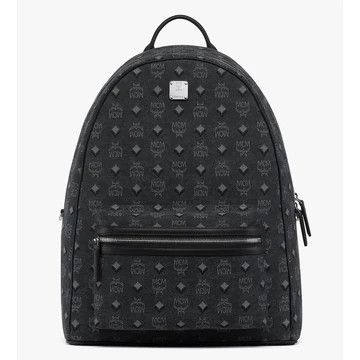 MCM o1mt1gz0426 Size: OS / Medium Stark Backpack Denim Visetos Size ONE SIZE - 1 Thumbnail