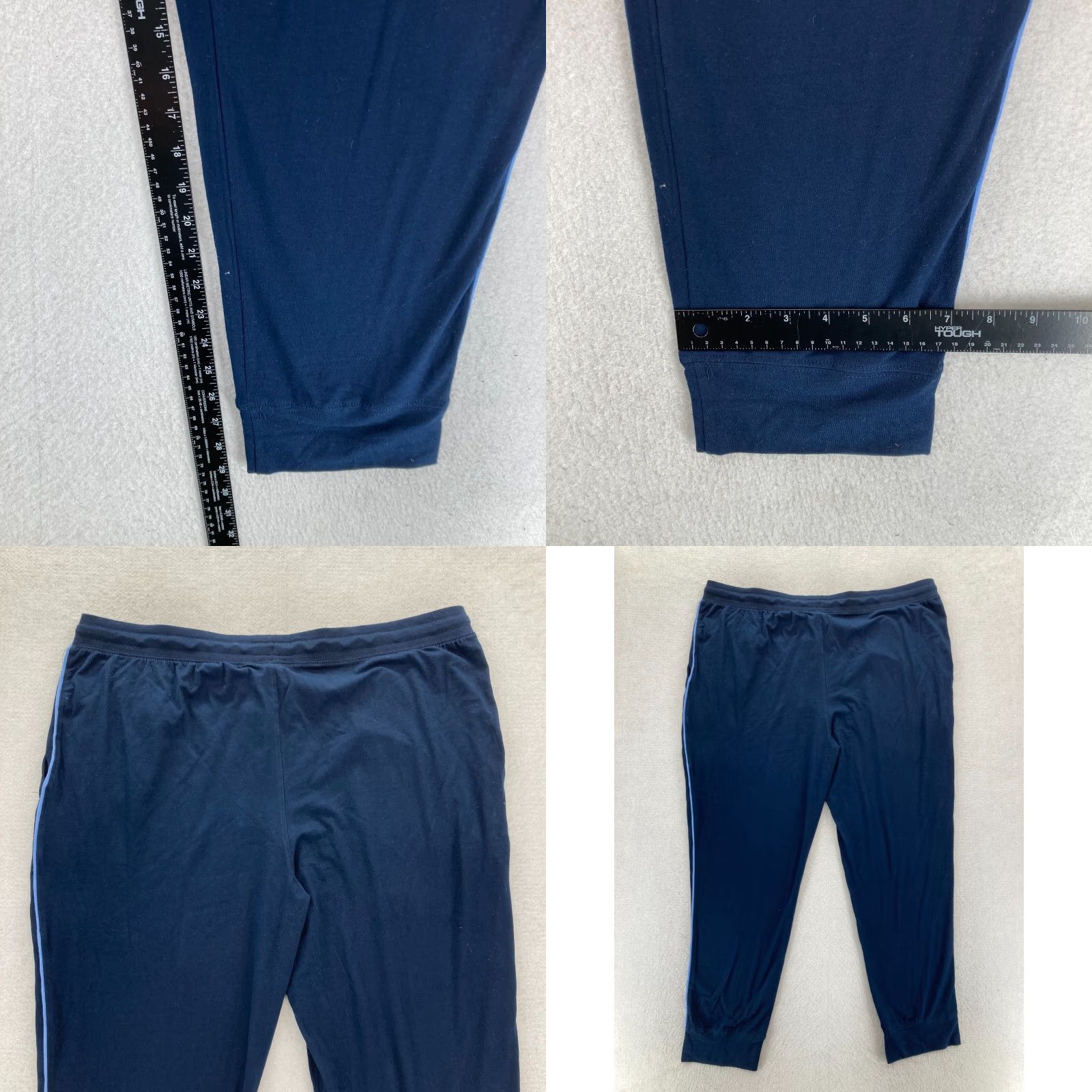 Stafford Stafford Pajama Pants Mens 2XL Blue Stretch Fabric Joggers Drawstring Tapered Clothing Size US 39 - 8 Thumbnail