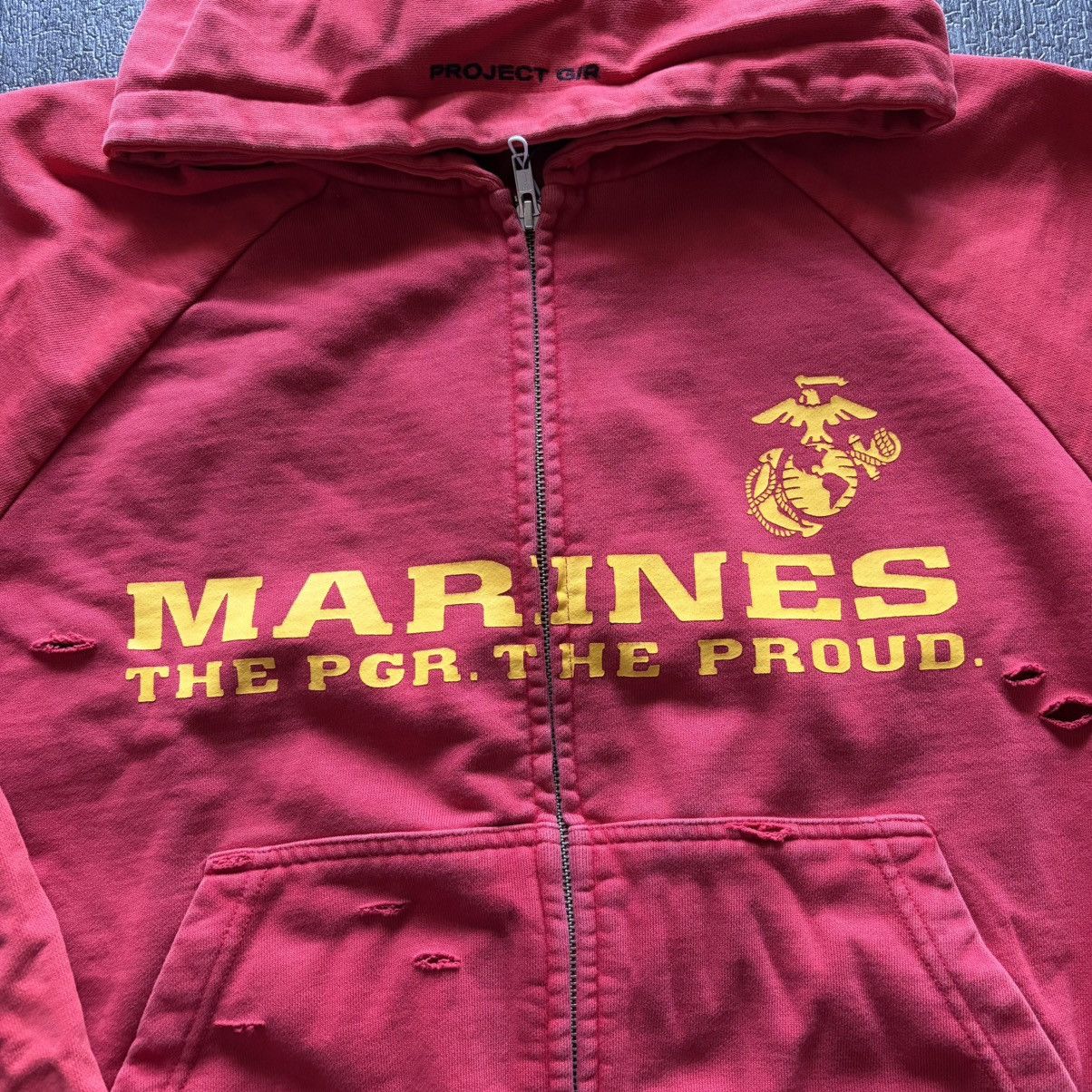 PROJECT G/R Project G/R MARINES FOLDED ZIP HOODIE size 3 Size US L / EU 52-54 / 3 - 2 Thumbnail