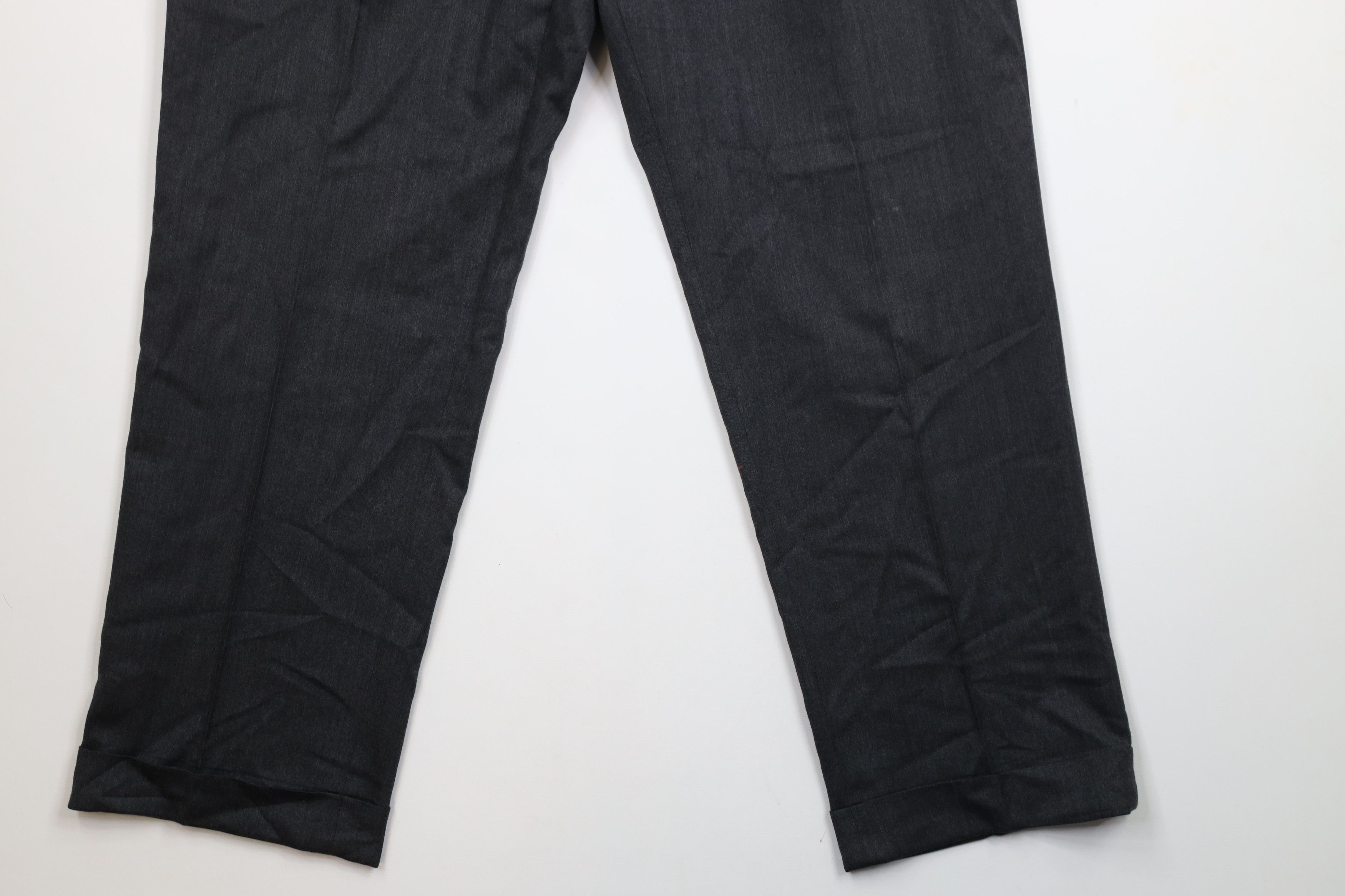 Vintage Vintage 90s Streetwear Cashmere Wide Leg Chino Pants Gray Size US 38 / EU 54 - 4 Thumbnail