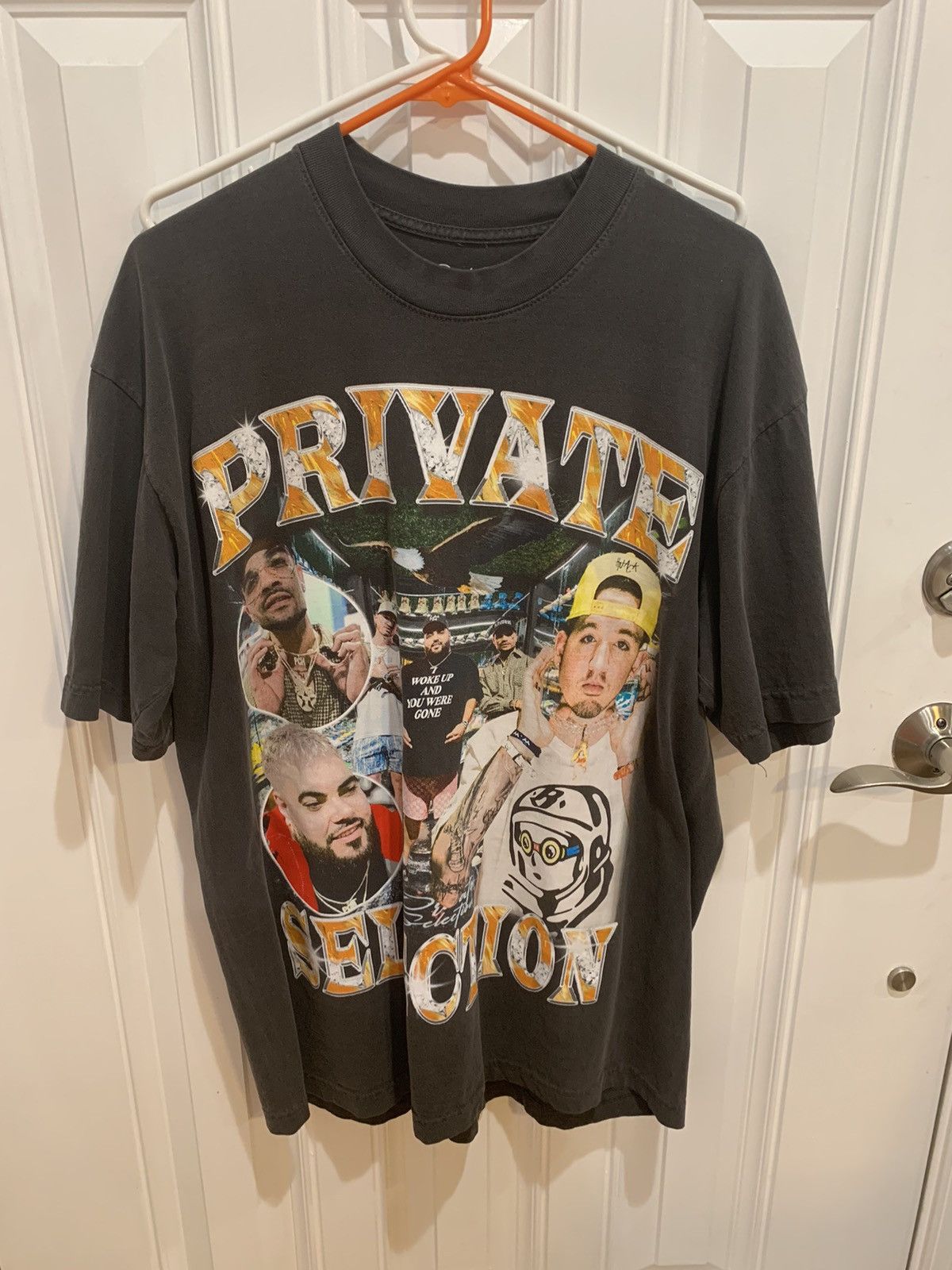 image of Private Selection X Hijack Usa Rap Tee in Grey, Men's (Size Large)
