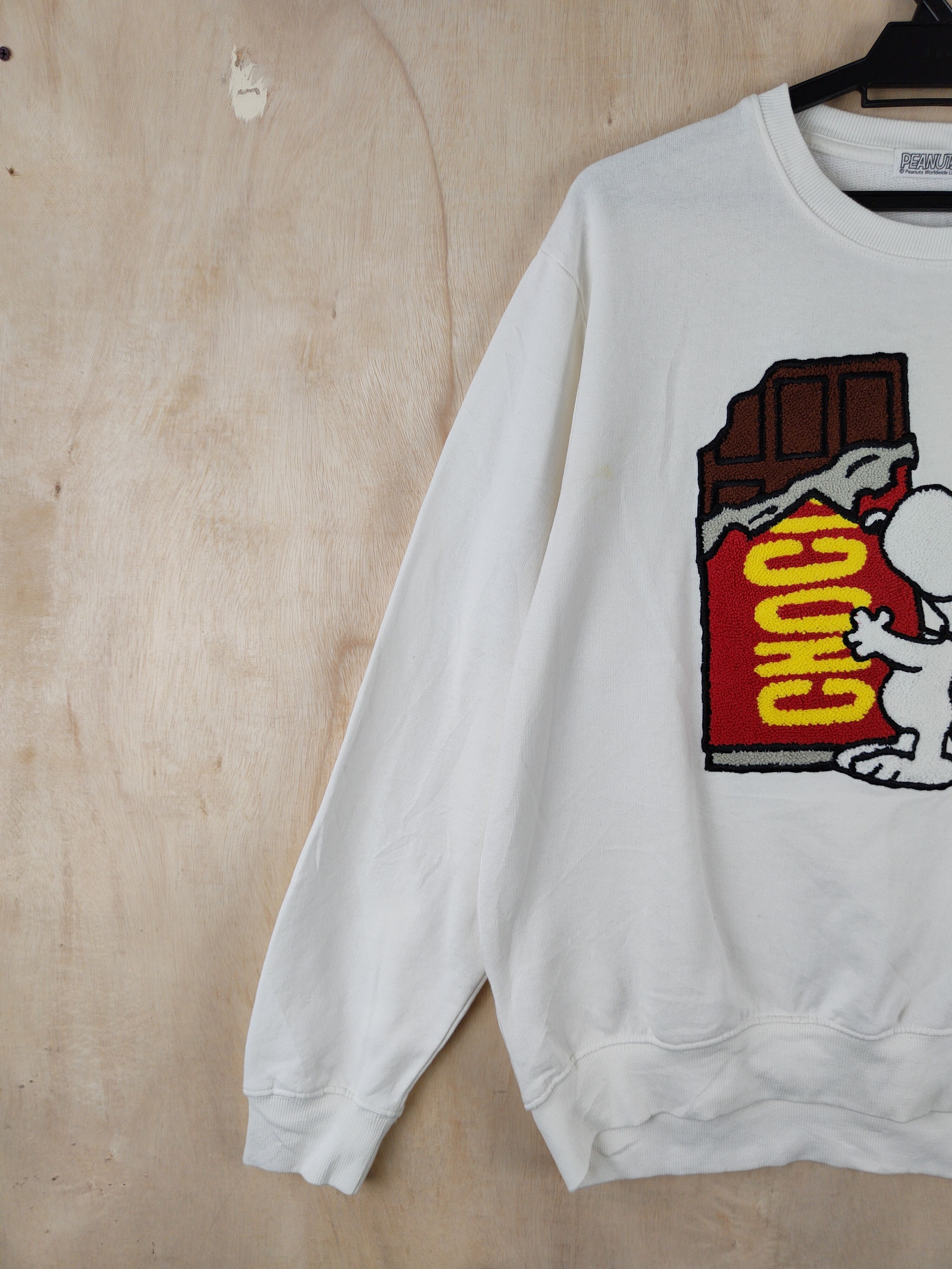 Vintage Peanuts Cream vintage Sweatshirts #S2473 Size US L / EU 52-54 / 3 - 4 Thumbnail