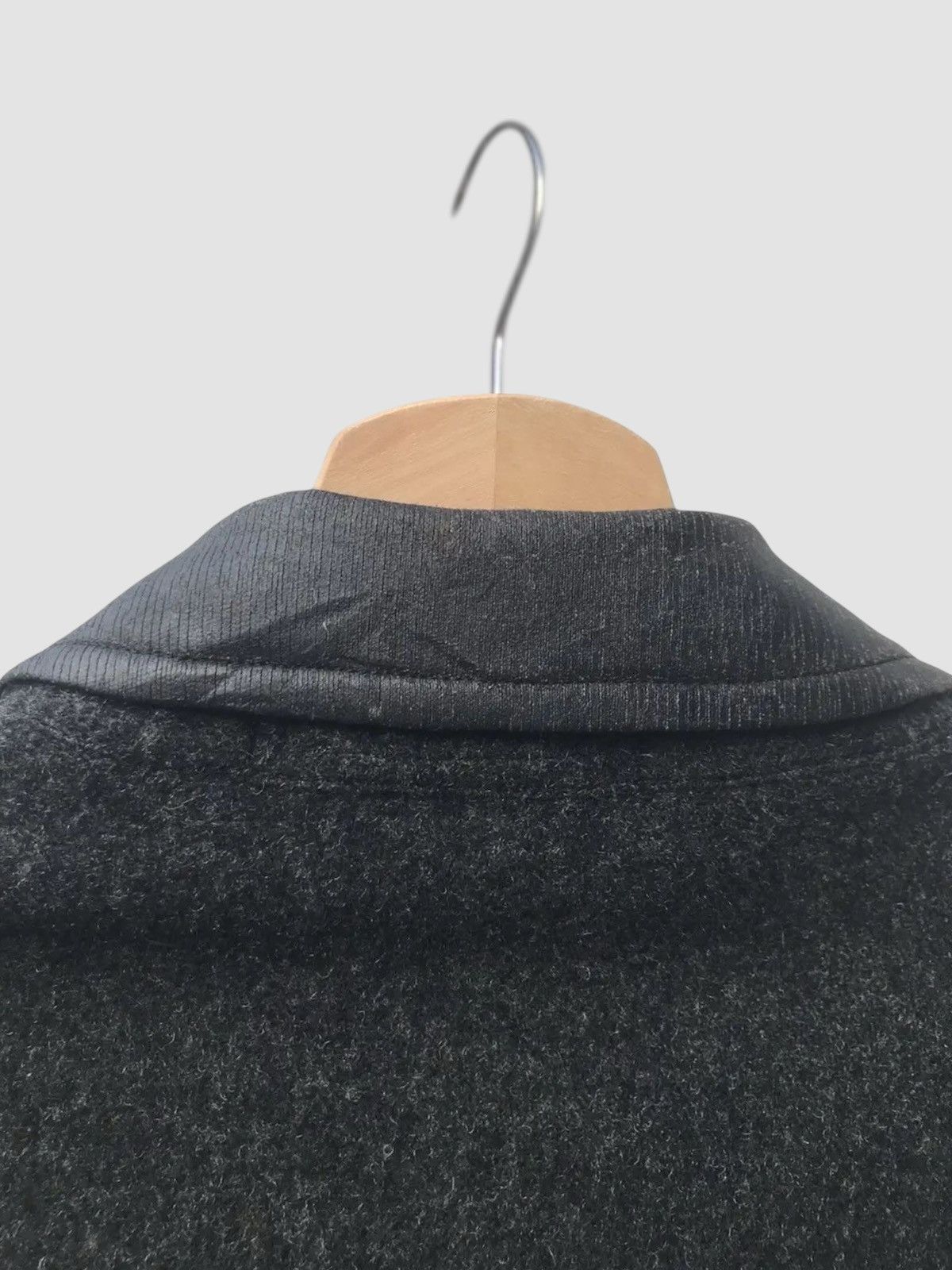 Comme des Garcons Homme Plus Archive AD1995 CdG Homme Plus Leather Collar Wool Coat Size US M / EU 48-50 / 2 - 12 Thumbnail