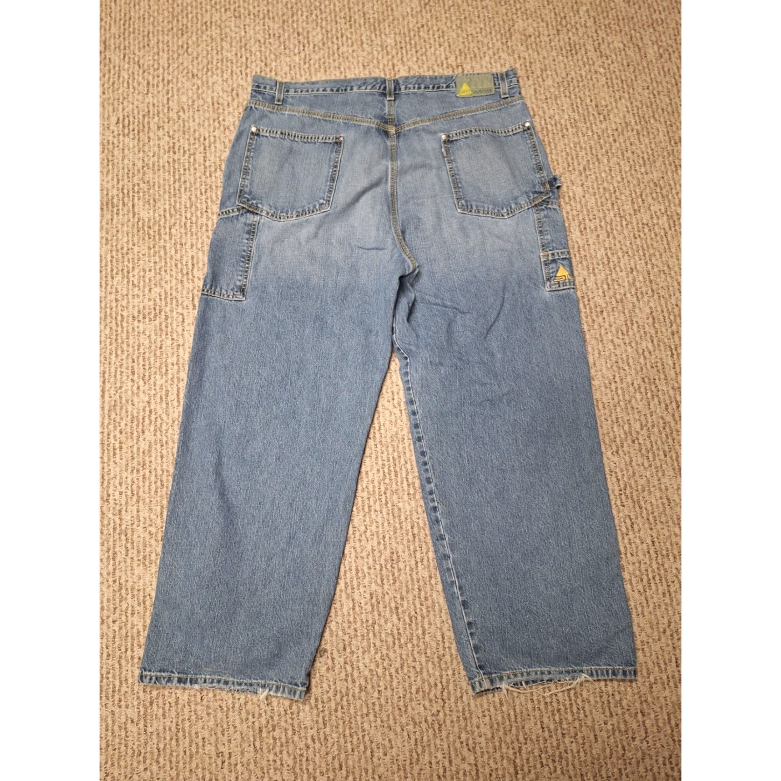 Levi's VINTAGE Levi’s Silvertab Carpenter Jeans 40x30 Grunge Wide-Leg Jeans Mens Baggy 40in Light Blue Utility Distressed Bottoms Size US 40 / EU 56 - 3 Thumbnail