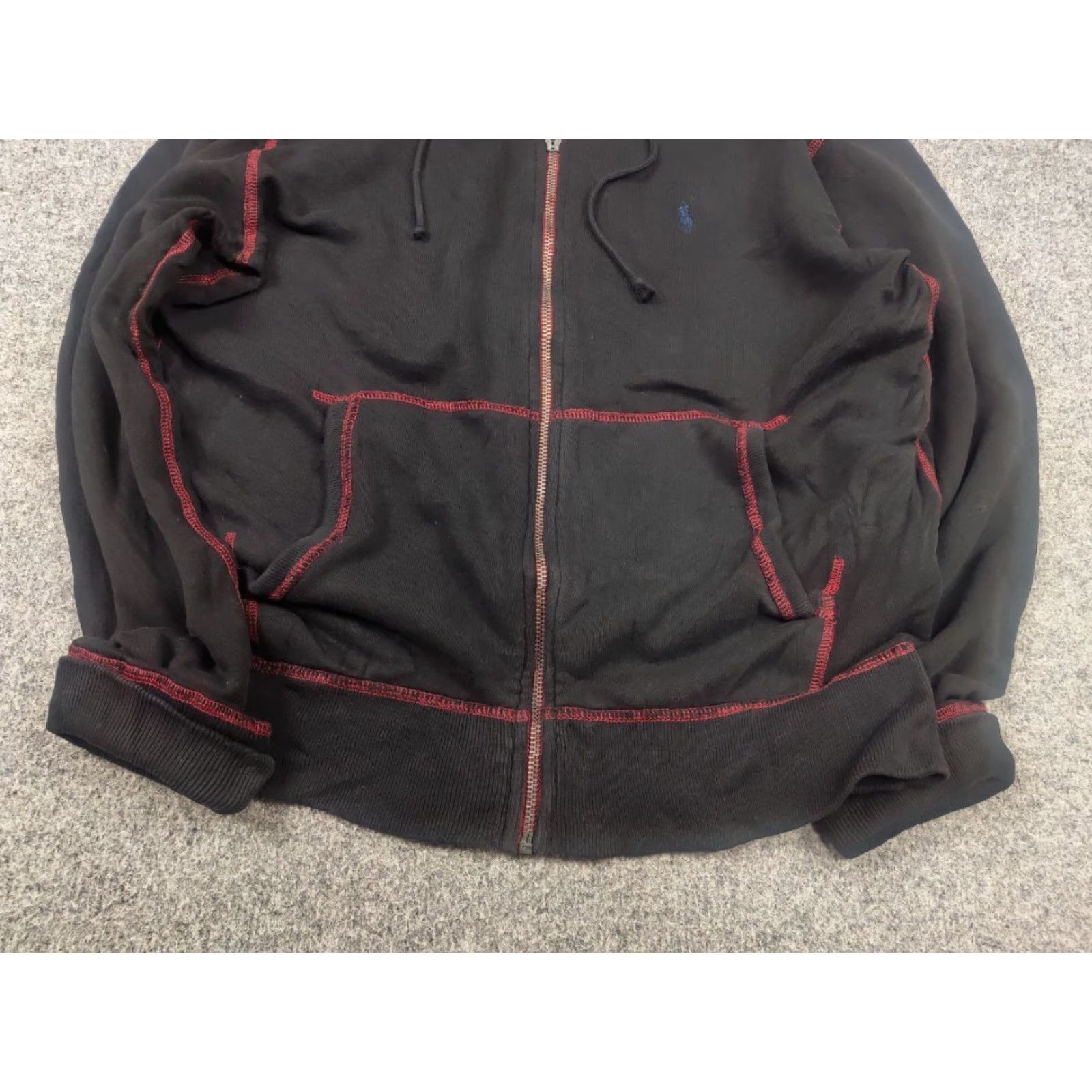 Polo Ralph Lauren VINTAGE Polo Ralph Lauren Logo Black Red Zip Hoodie 90s Polo Ralph Lauren Hoodie S Mens Black 90s Logo Hoodie Size US S / EU 44-46 / 1 - 6 Thumbnail