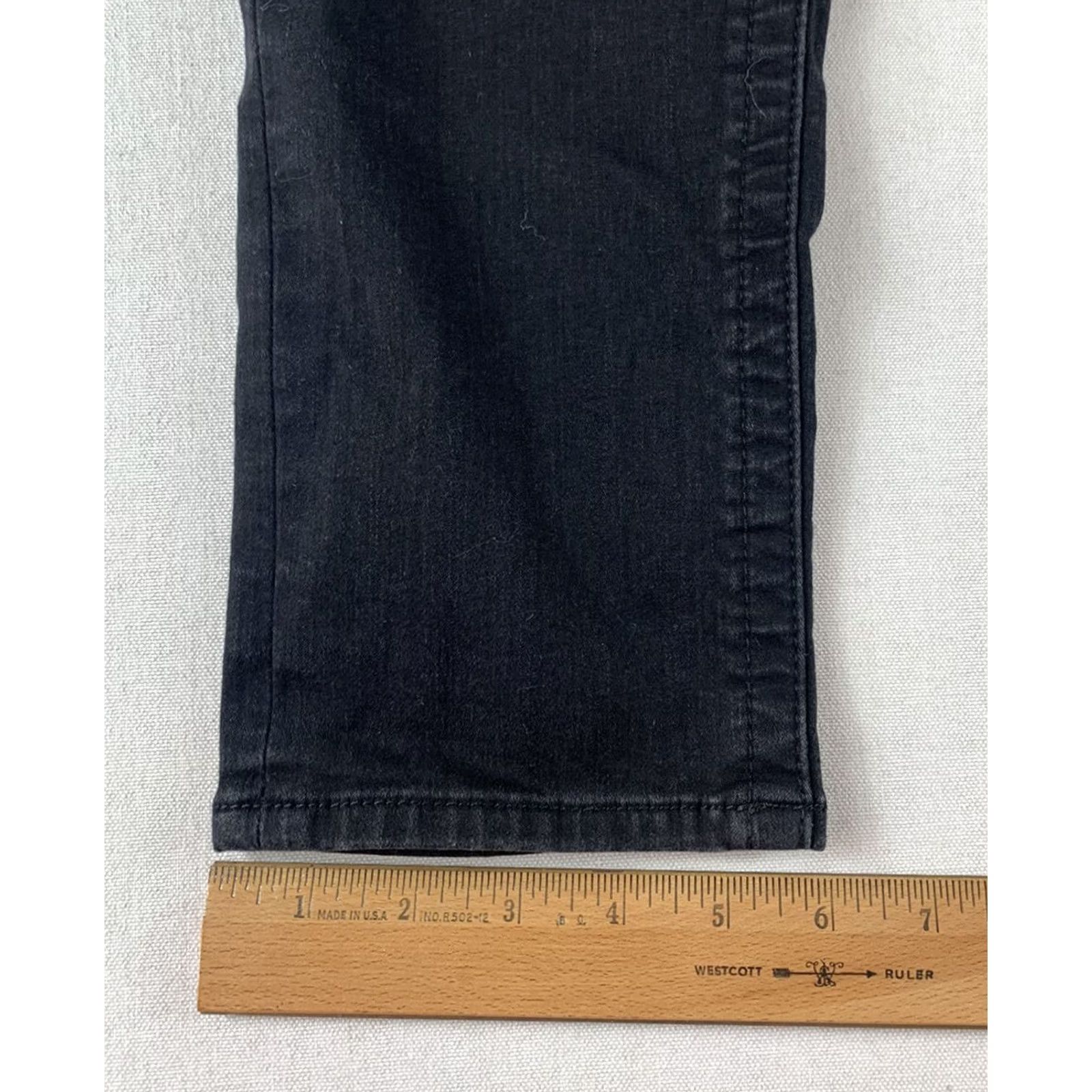 Vintage KUT from the Kloth Jeans Womens 4P Straight Leg Black Skinny Jeans Flat Lay 28X25 Pants Womens Jeans Regular Skinny Size 27" / US 4 / IT 40 - 3 Thumbnail