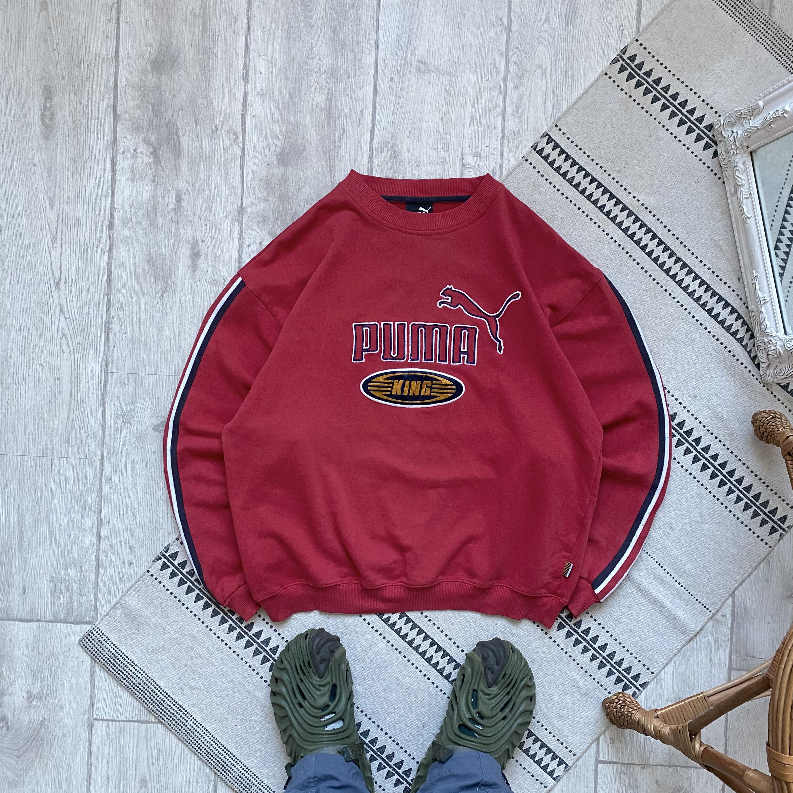 Puma 🔥 Rare Vintage 80s Puma King Boxy sweatshirt Cropped Size US L / EU 52-54 / 3 - 1 Thumbnail