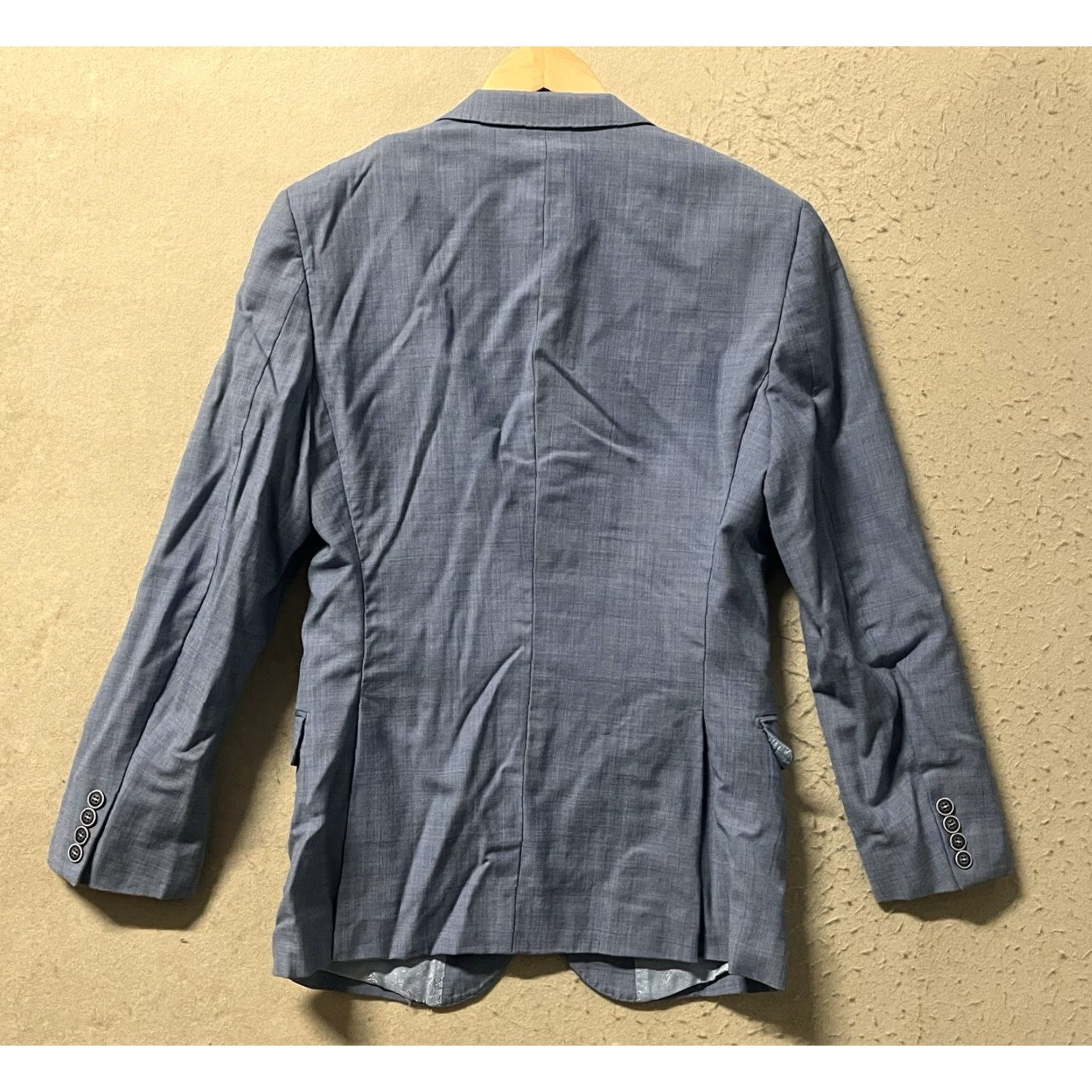 Vintage Giovanni Bresciani Super 150’s Blazer Jacket M Blue Plaid Slim Fit Men’s Regular Size See Pictures Jacket Mens Blue Super 150’s Size 40R - 2 Thumbnail