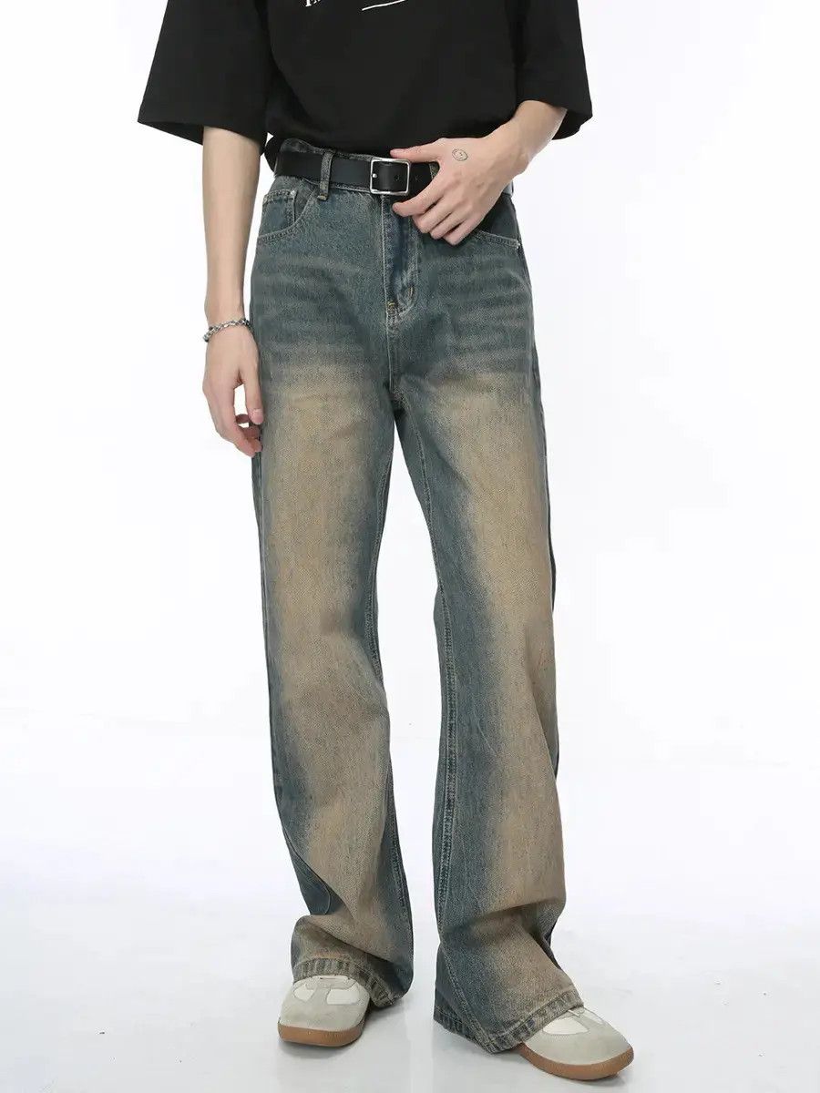 Japanese Brand Retro loose high street micro flared jeans Size US 32 / EU 48 - 2 Thumbnail