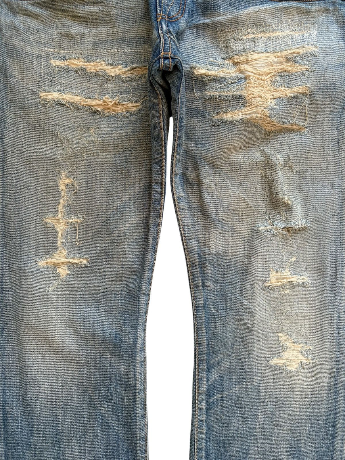 Levi's × Levi's Vintage Clothing Vintage 90s Levis 508 Mud Wash Distressed Rip Bootcut Jeans Size US 31 - 5 Thumbnail