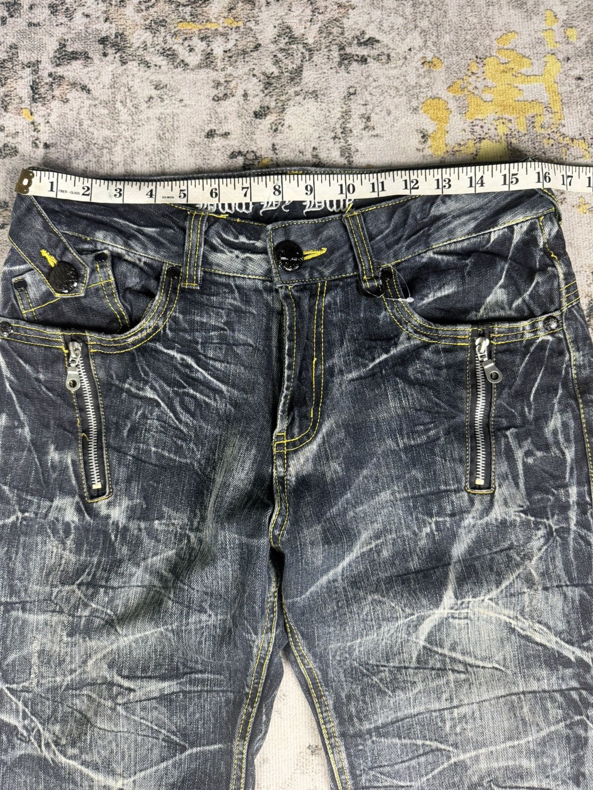 semanticdesign Rare Blow By Blue Insane Clawmark Mudwash Jeans Size US 32 / EU 48 - 6 Thumbnail