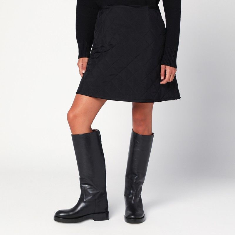 Jil Sander Jil Sander Black Quilted Skirt Size 28" / US 6 / IT 42 - 1 Thumbnail
