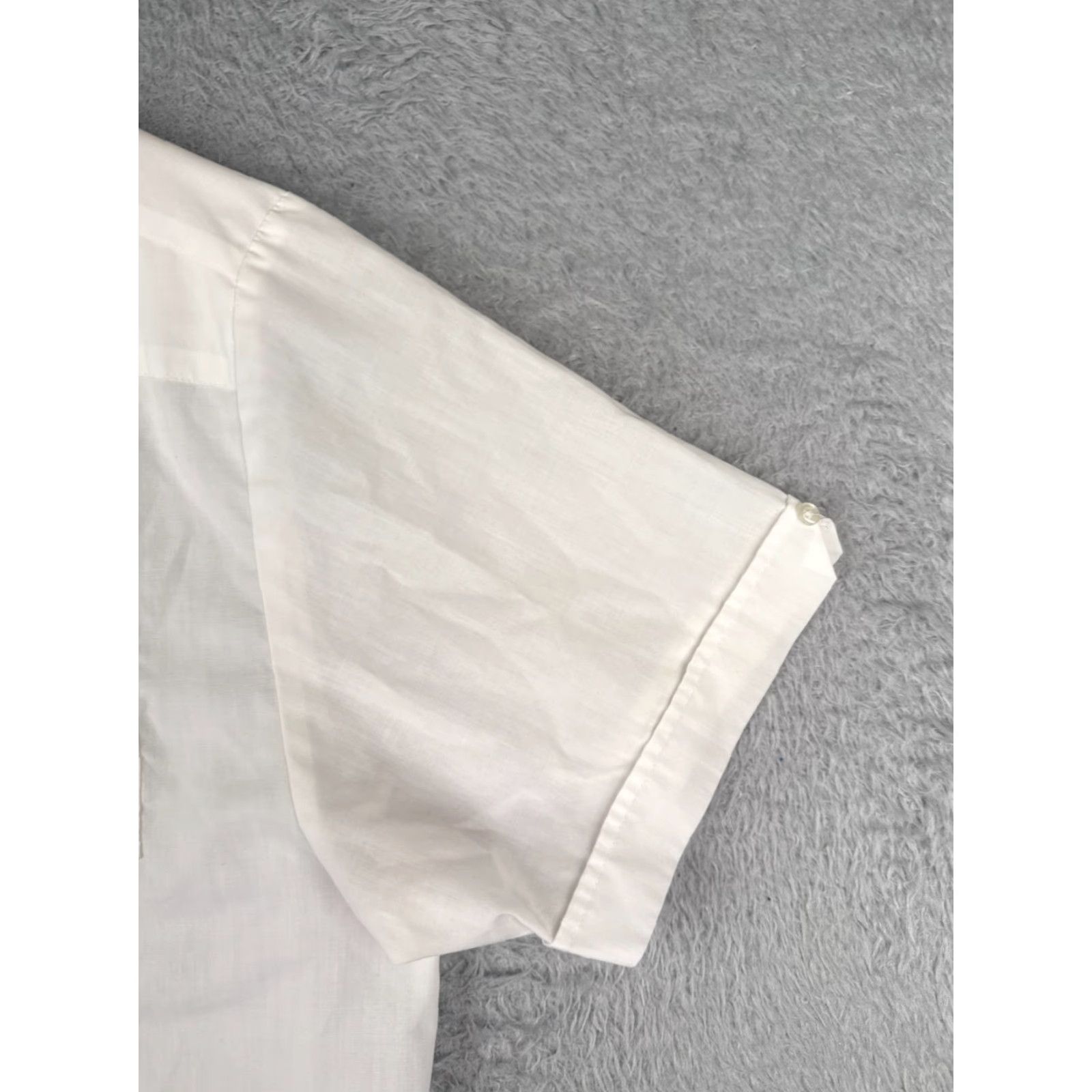 Vintage Sobrino Shirt Adult Large White Button-Up Polyester Blend 4 Pocket Read Size US L / EU 52-54 / 3 - 2 Thumbnail
