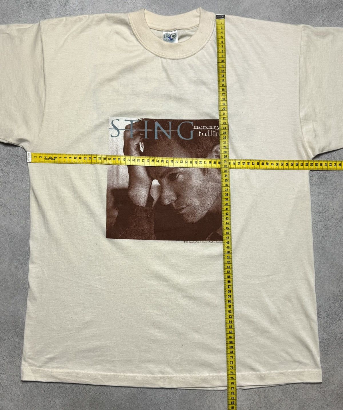 Vintage Sting Mercury Falling Tour 1996 Cotton Band T-Shirt Vintage Size US XL / EU 56 / 4 - 13 Thumbnail