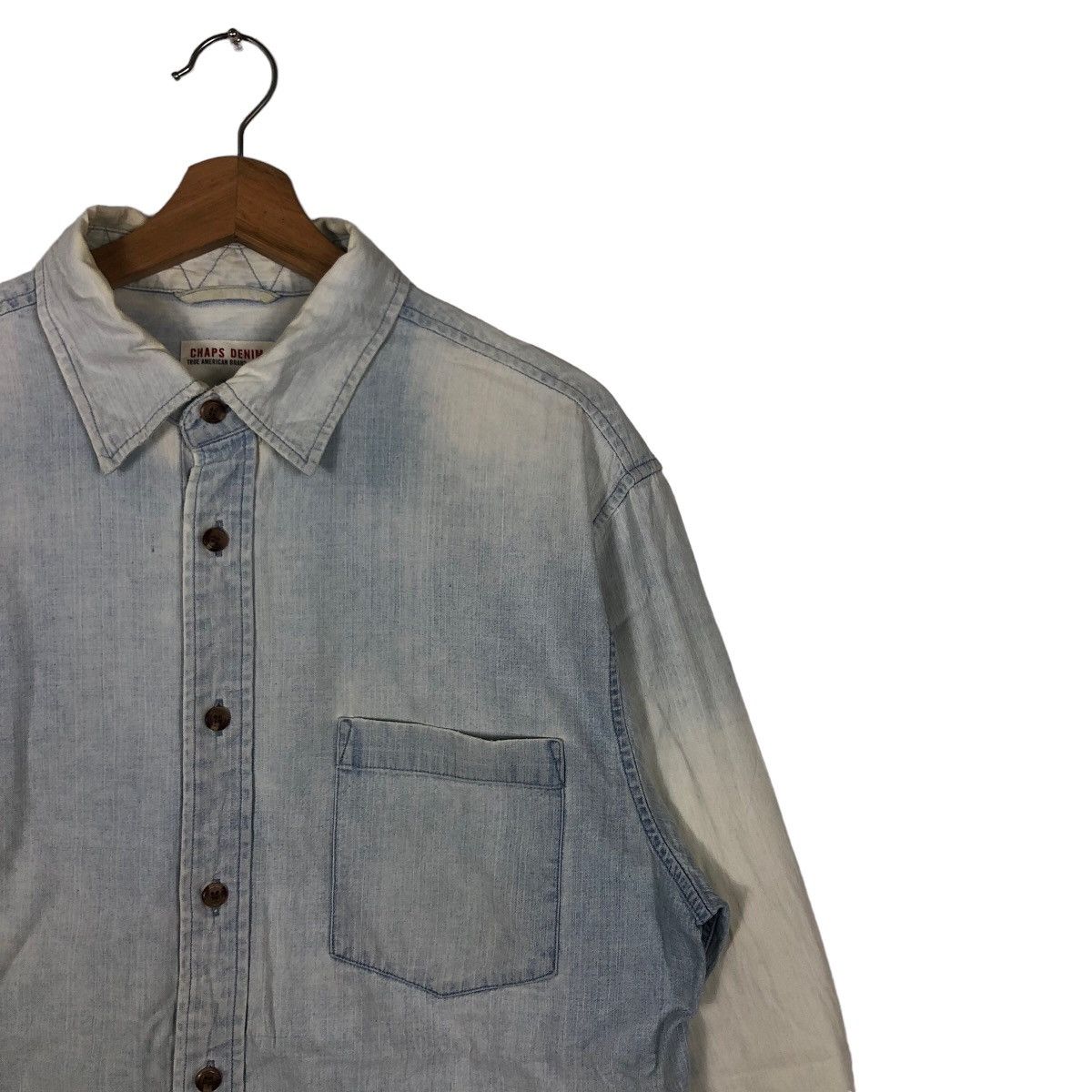 Japanese Brand 🔥90’s Vintage Chambray Shirts Chaps Denim Size US L / EU 52-54 / 3 - 6 Thumbnail
