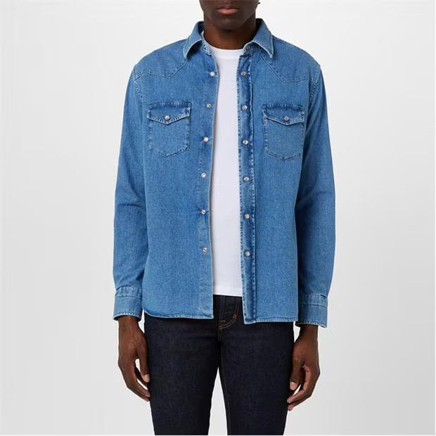 Tom Ford o1g2r1mq0724 Denim Shirt in Blue Size US S / EU 44-46 / 1 - 3 Thumbnail