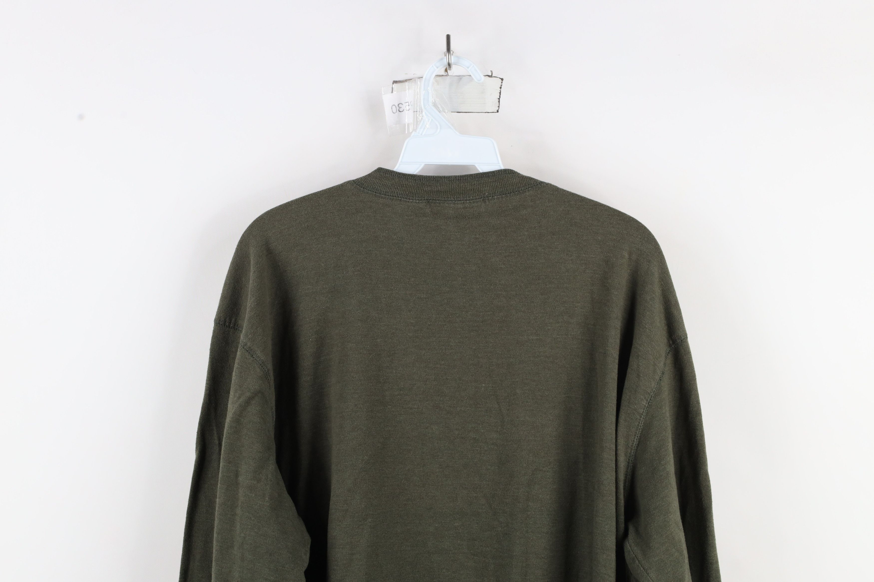 Vintage Vintage 90s Streetwear Long Sleeve Henley T-Shirt Green Size US L / EU 52-54 / 3 - 8 Thumbnail