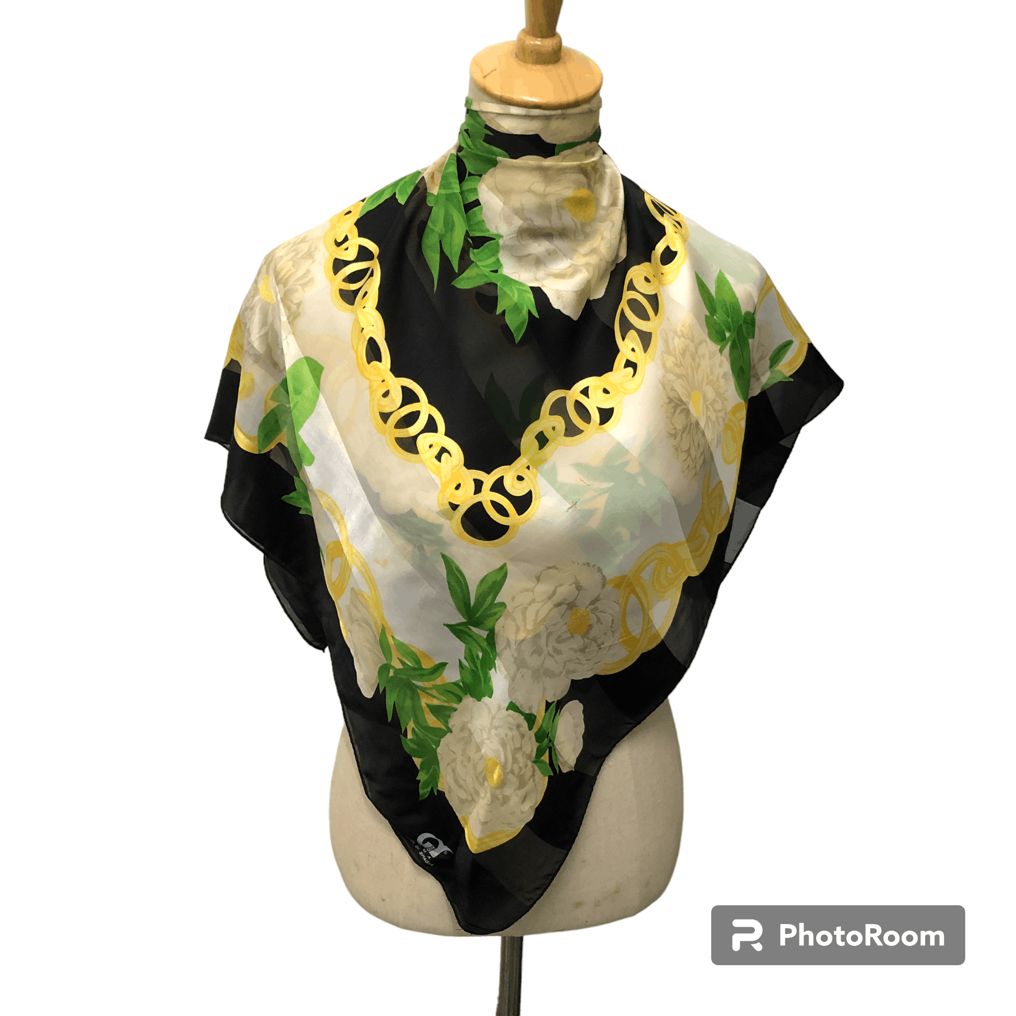 Vintage Piazza Di Spagna Floral Hand Rolled Silk Scarf M1007 Size ONE SIZE - 1 Thumbnail