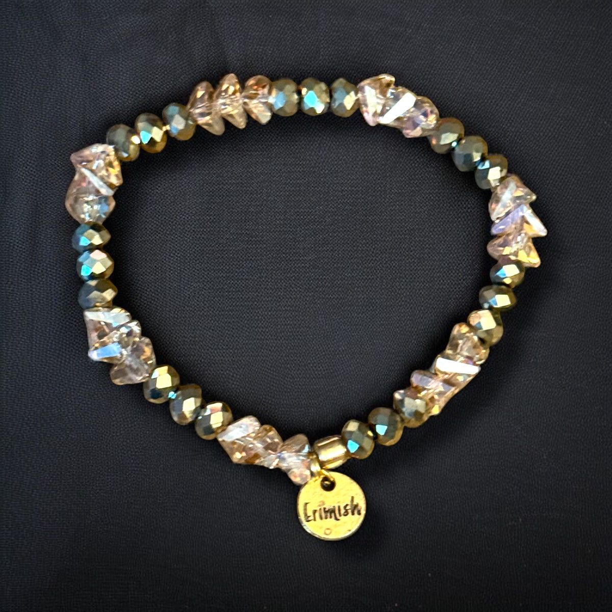 Other Erimish gold and champagne glass bead stretch bracelet Size ONE SIZE - 1 Thumbnail