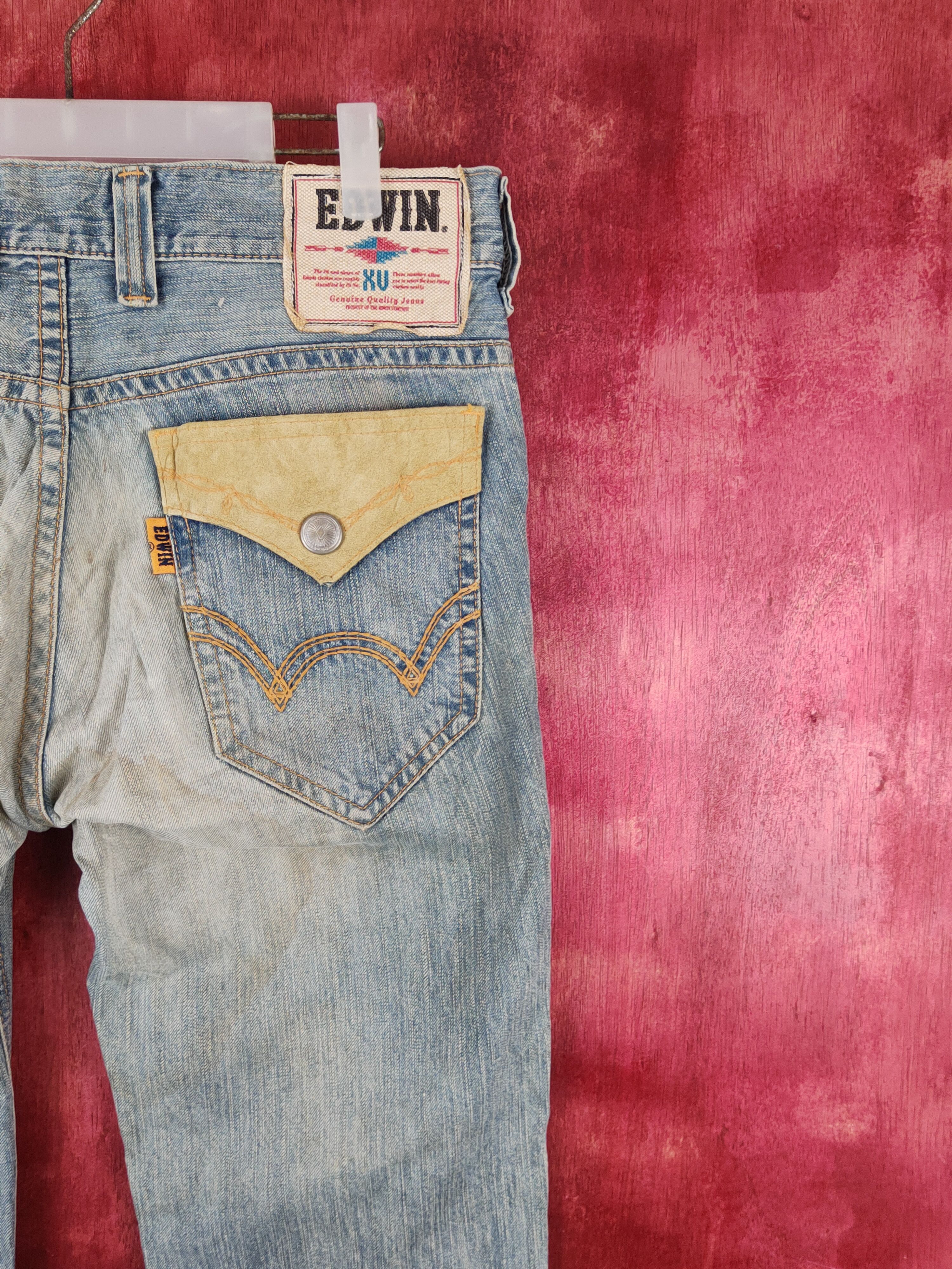 Edwin Edwin Blue Faded Distressed Ripped Jeans #S1768 Size US 32 / EU 48 - 11 Thumbnail