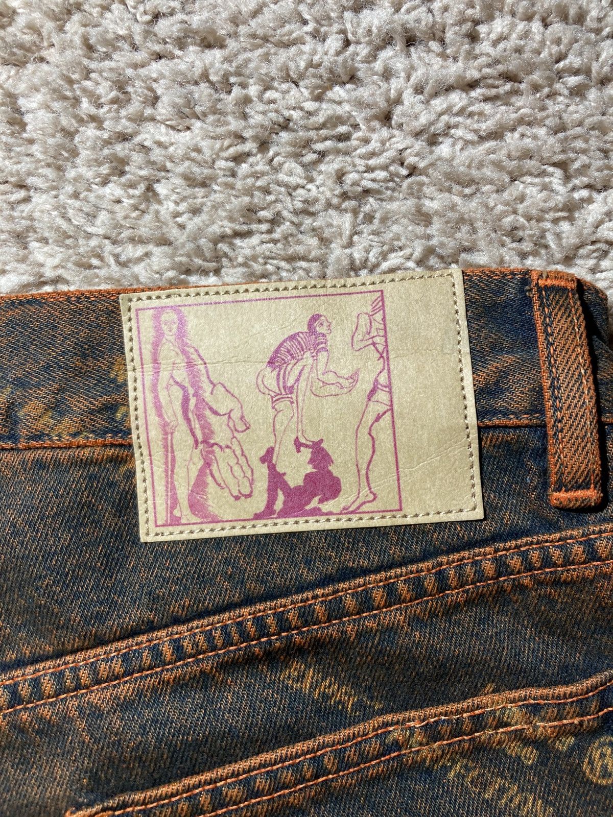 Martine Rose New SS25 Martine Rose Brown Rust Laser Relaxed Jeans 2025 MR Size US 30 / EU 46 - 7 Thumbnail