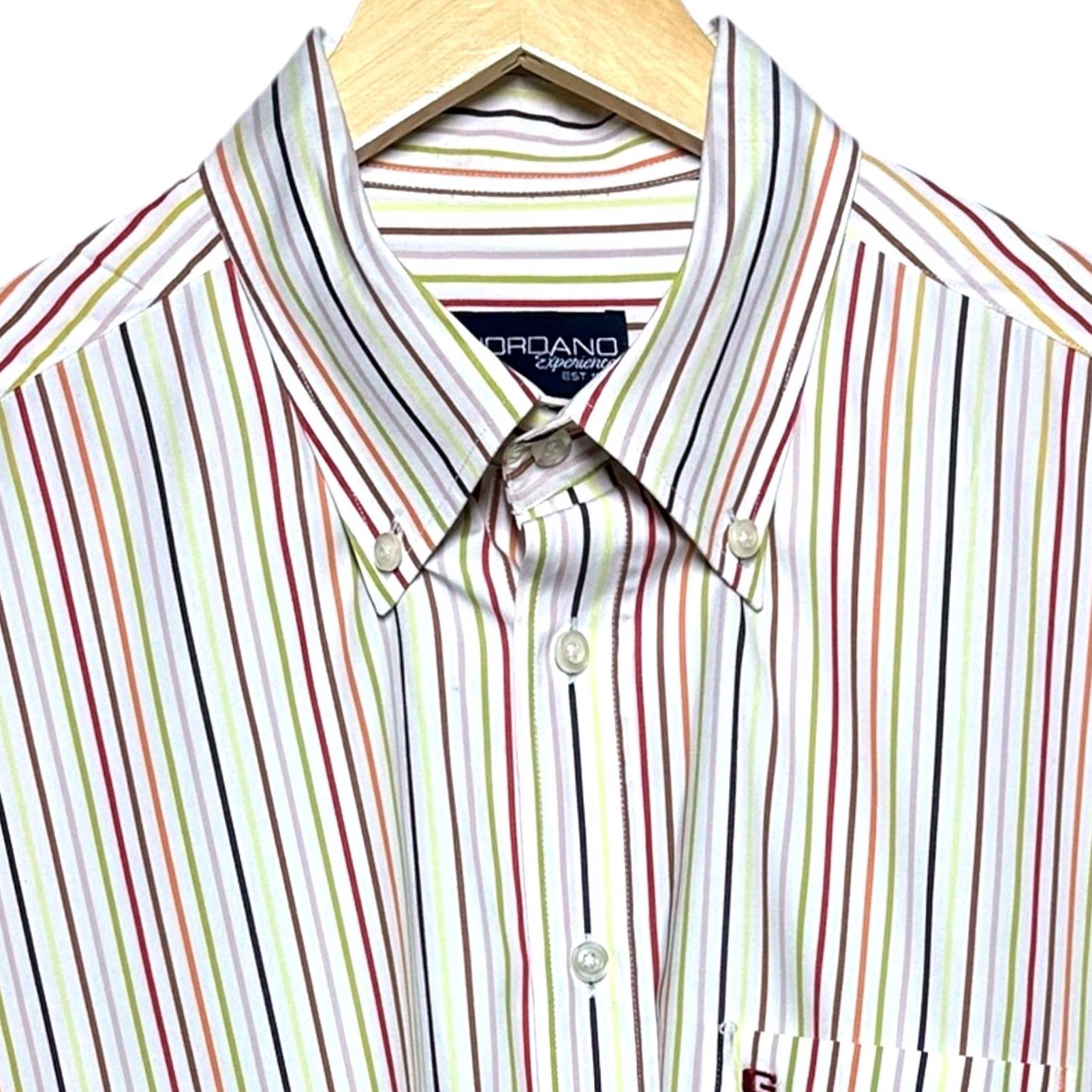 Vintage GIORDANO Experience Men's XXL Short Sleeve Button Down Multi Stripe Shirt Size US XXL / EU 58 / 5 - 5 Thumbnail