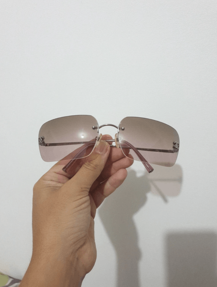 Chanel Chanel Sunglasses 4017 Rhinestone Rimless Vintage CC Logo Size ONE SIZE - 1 Thumbnail