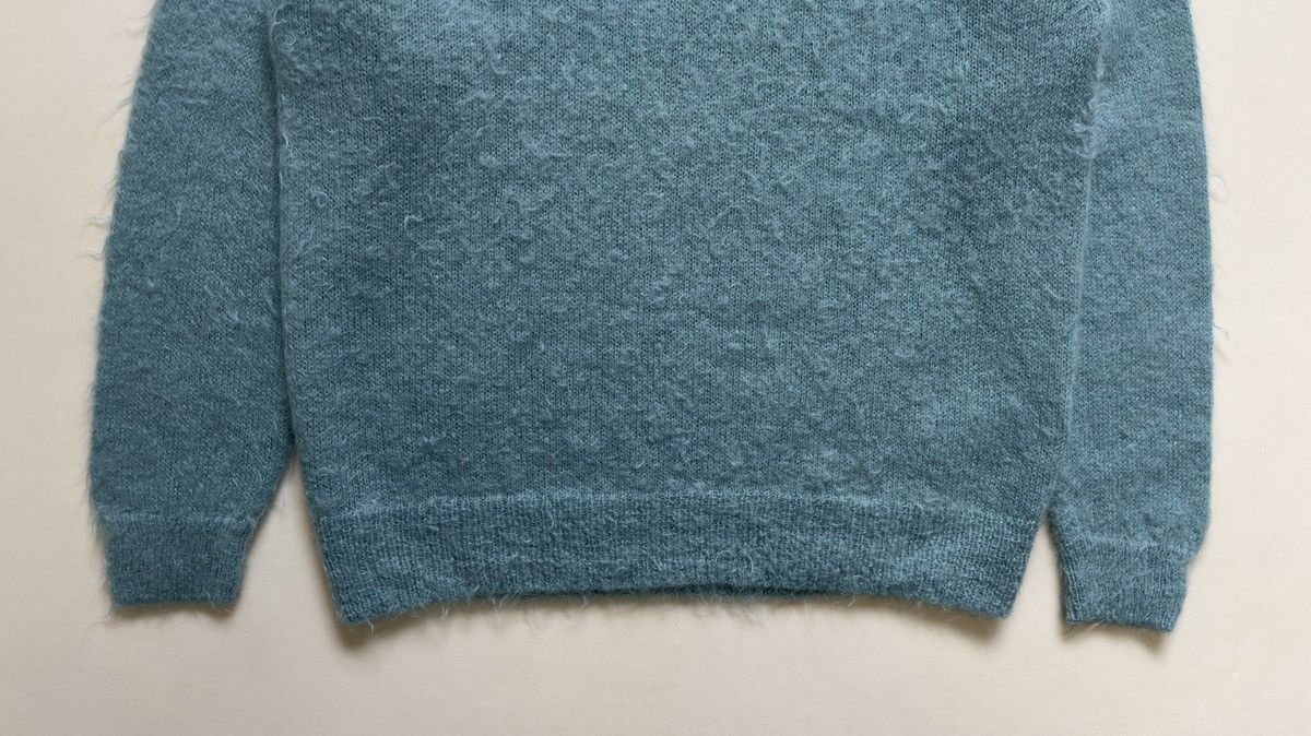 Auralee Crystal Blue Brushed Mohair Sweater Size US L / EU 52-54 / 3 - 6 Thumbnail