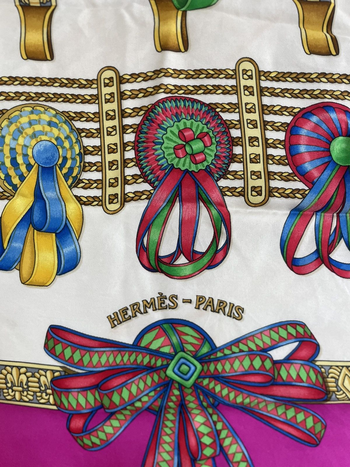Hermes Hermès Carre 90 LES RUBANS DU CHEVAL - Horse Ribbon Scarf Size ONE SIZE - 4 Thumbnail