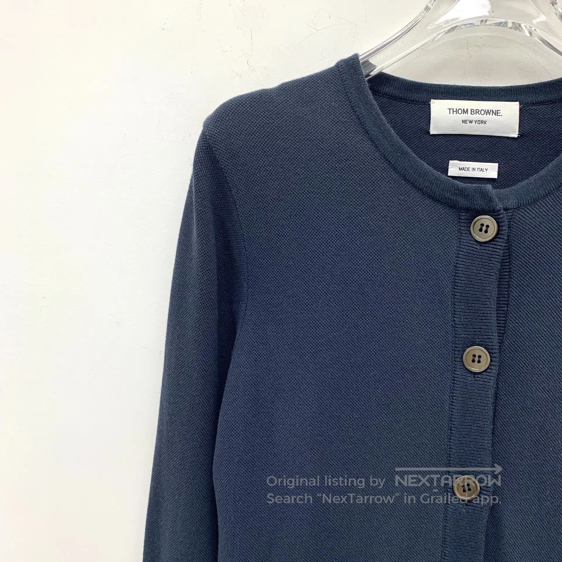 Thom Browne Thom Browne Dark blue cotton round neck long sleeve single Size M / US 6-8 / IT 42-44 - 3 Thumbnail