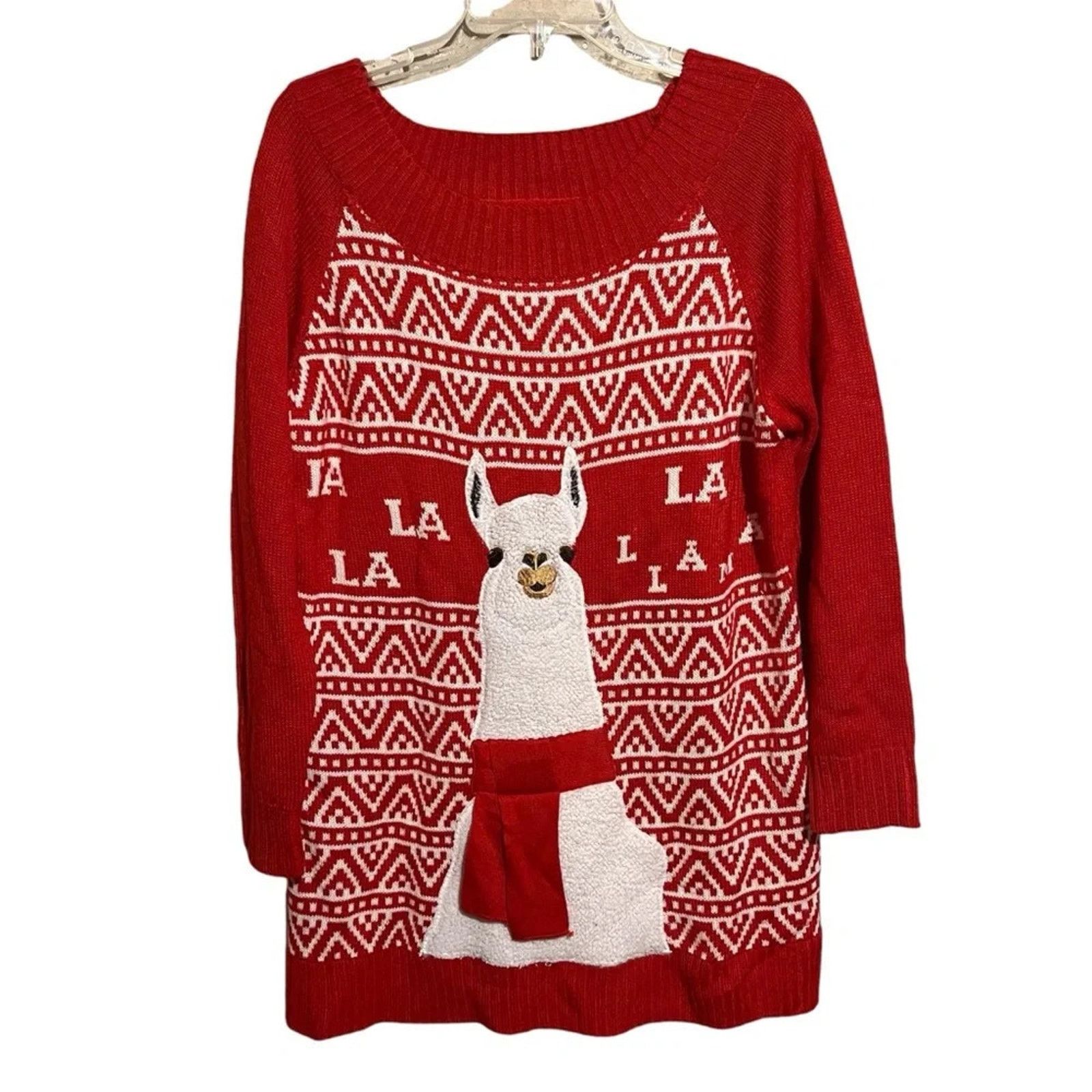 Other Holiday Time Llama Ugly Christmas Sweater Women’s Sz Large Size L / US 10 / IT 46 - 1 Thumbnail