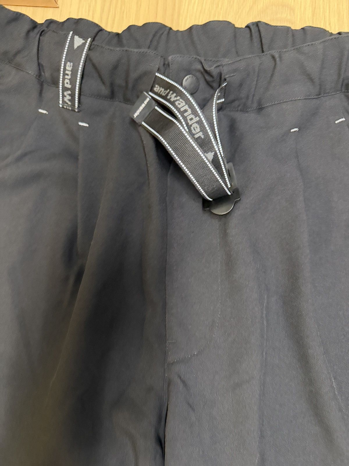 And Wander : and wander Black Technical Easy Pants Web Belt Tapered Size US 33 - 2 Thumbnail