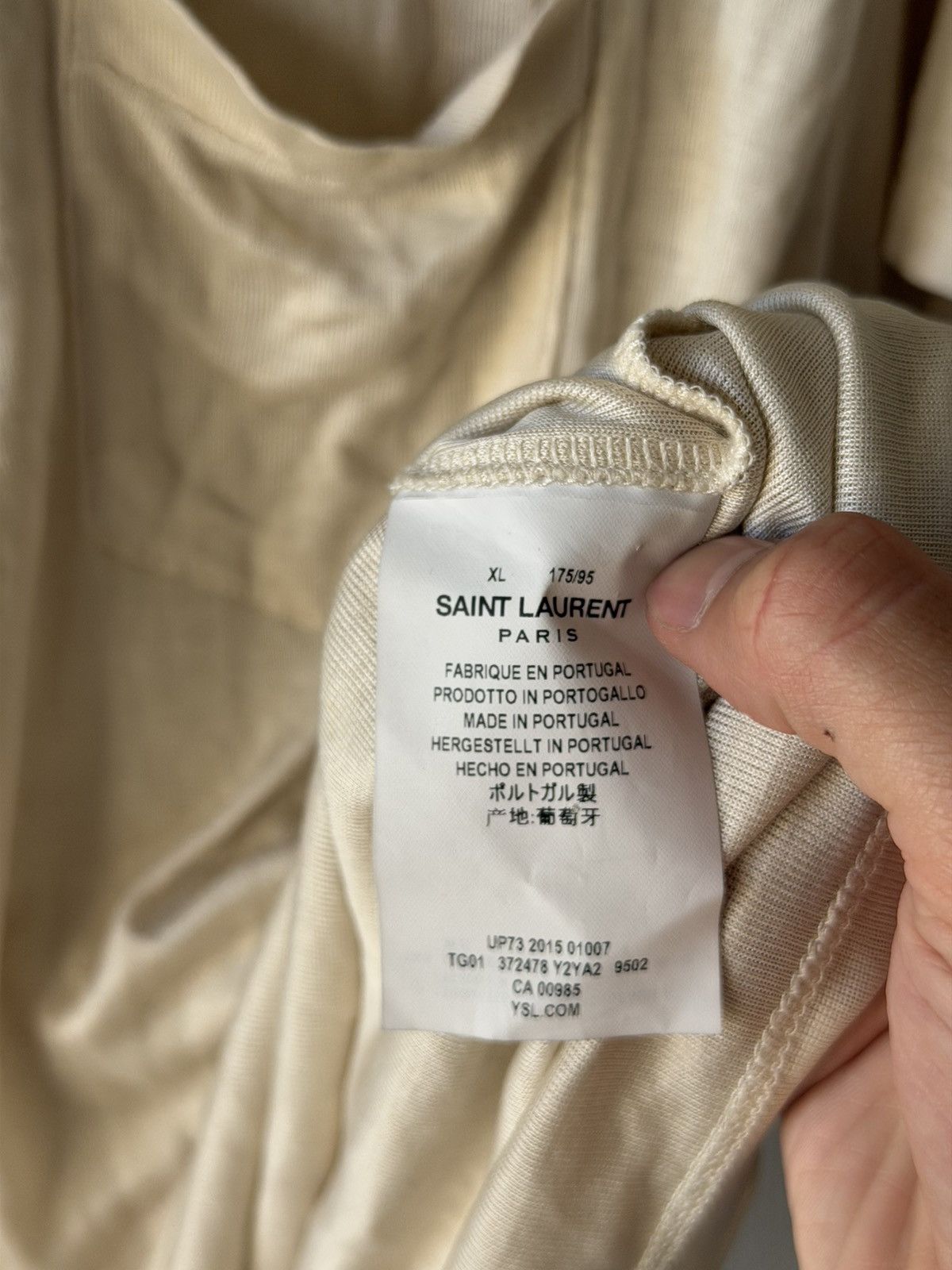Saint Laurent Paris BNWT SS16 Silk Pocket Tee XL Size US M / EU 48-50 / 2 - 5 Thumbnail