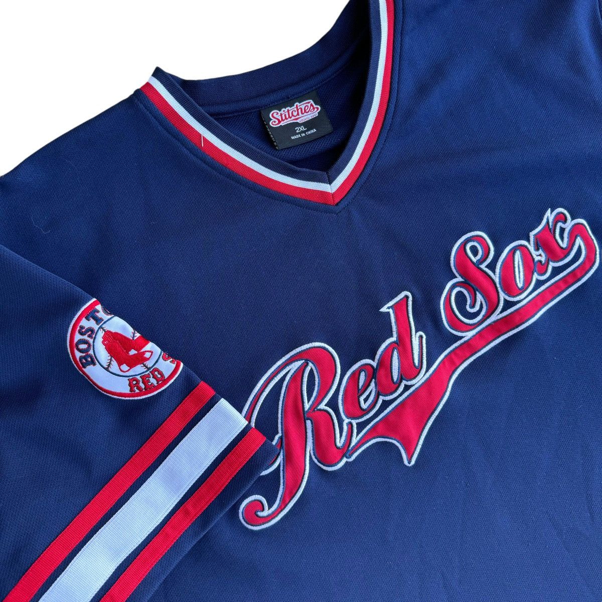 MLB × Vintage Boston Red Sox Early 2000s Stitches Navy MLB Jersey vintage Size US XXL / EU 58 / 5 - 4 Thumbnail
