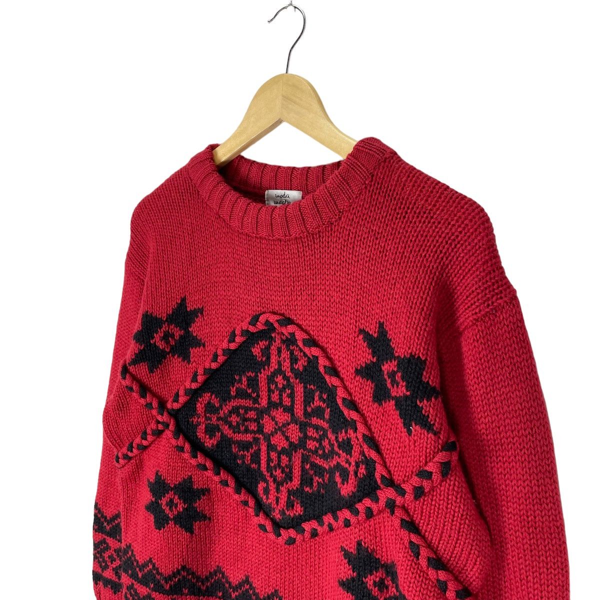 Aran Isles Knitwear ⚡️VINTAGE 90s MODA MAGLIA KNITTED ART SWEATER Size M / US 6-8 / IT 42-44 - 4 Thumbnail