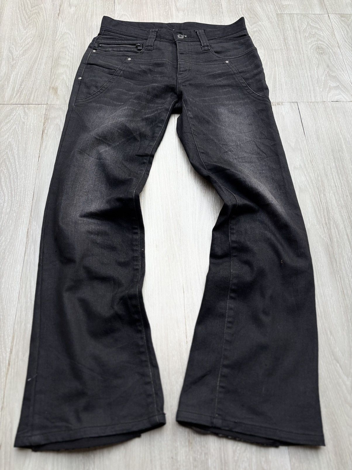 Japanese Brand BLACKPIA lace up flare jeans Size US 29 - 1 Thumbnail