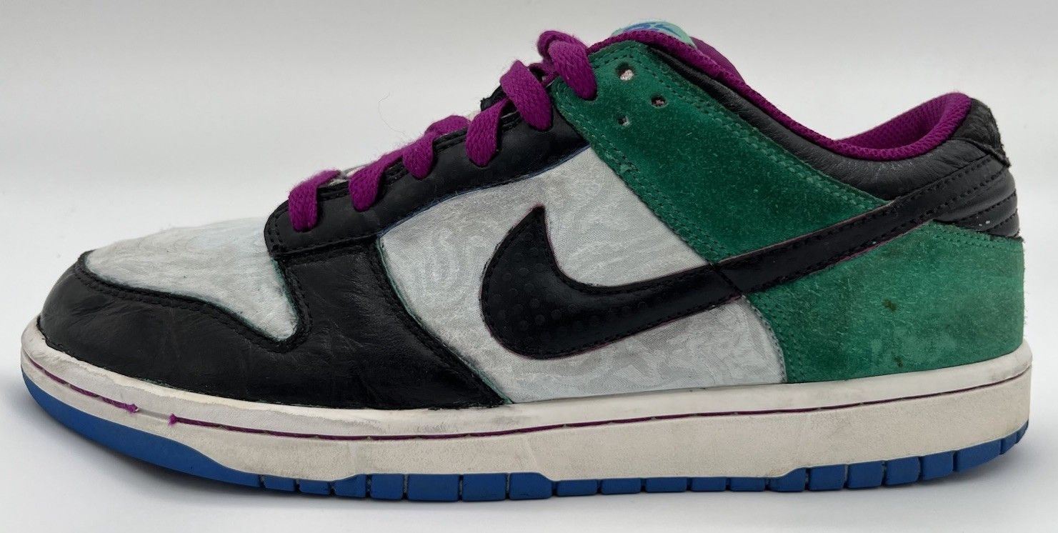 Nike Women’s Nike SB 6.0 Dunk Low 2009 Zebra Purple Teal Size 10 Size US 10 / IT 40 - 4 Thumbnail