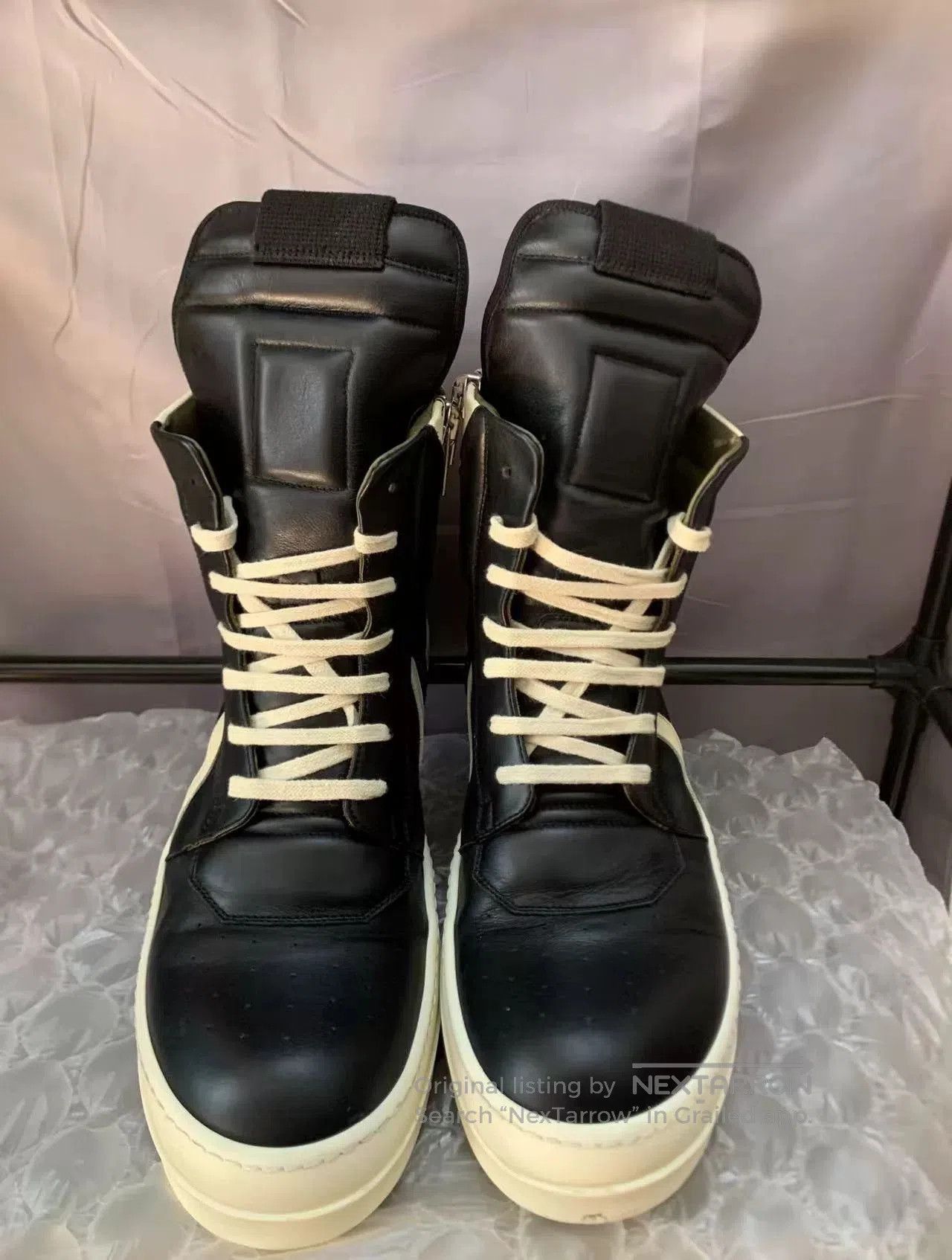 Rick Owens rick owens new black leather high. Size US 11.5 / EU 44-45 - 2 Thumbnail
