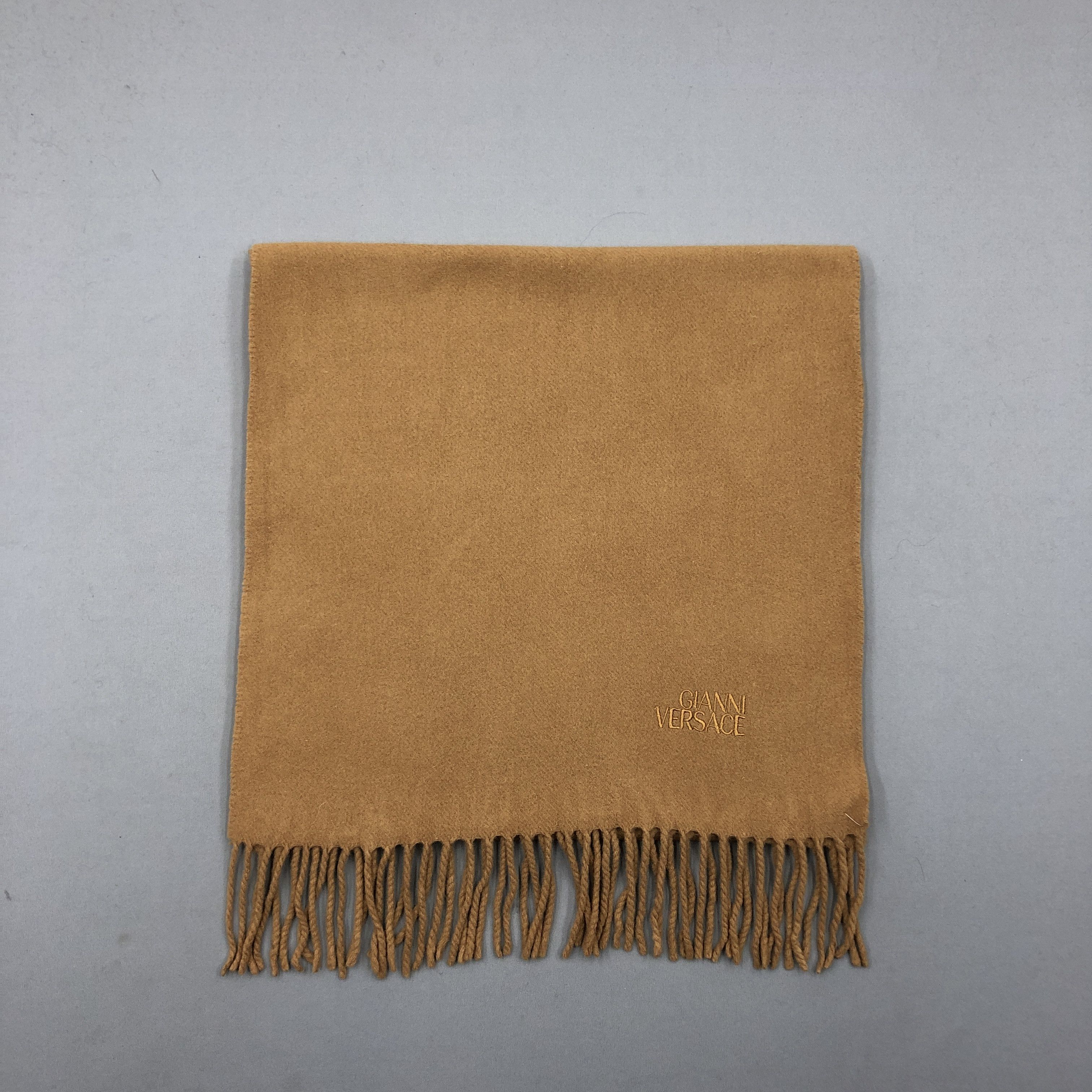 Japanese Brand Vintage Gianni Versace Scarf Muffler Wool Cashmere Scarves Size ONE SIZE - 2 Thumbnail