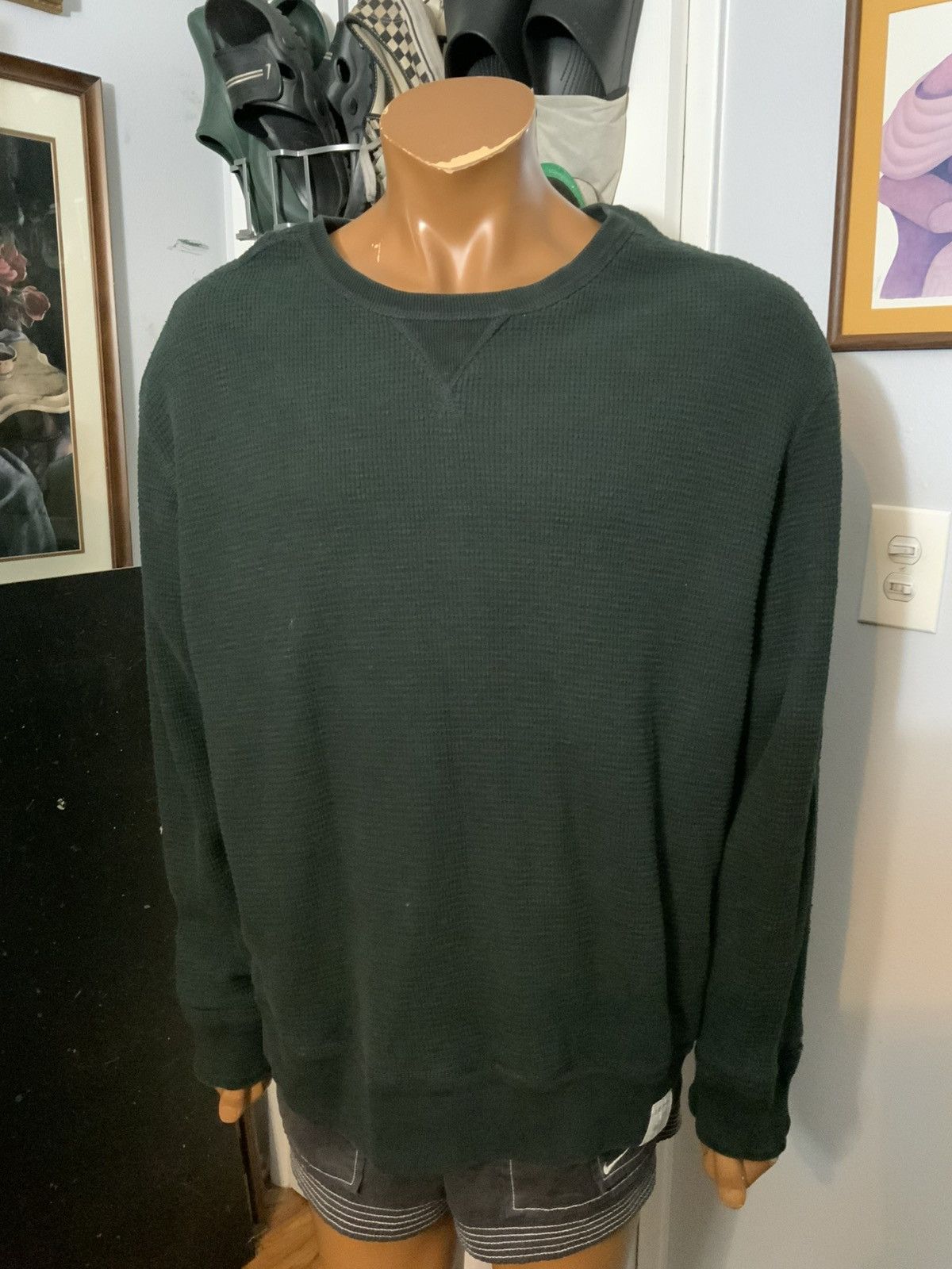 Polo Ralph Lauren Polo Ralph Lauren Reversible Waffle Knit Thermal Sweatshirt Size US XXL / EU 58 / 5 - 15 Thumbnail