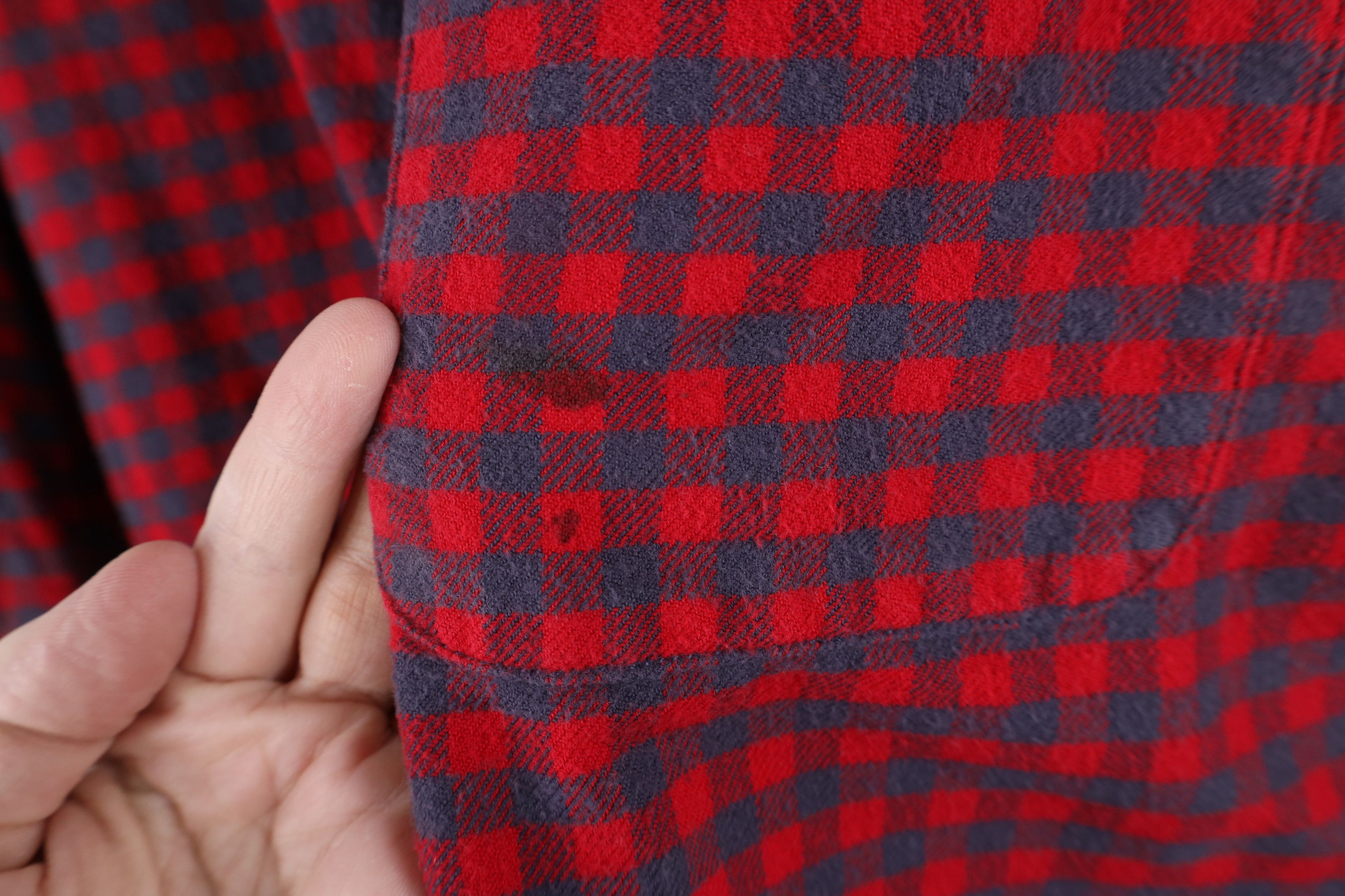 Lands' End × Vintage Lands End Flannel Collared Button Down Shirt Red Size US XL / EU 56 / 4 - 4 Thumbnail