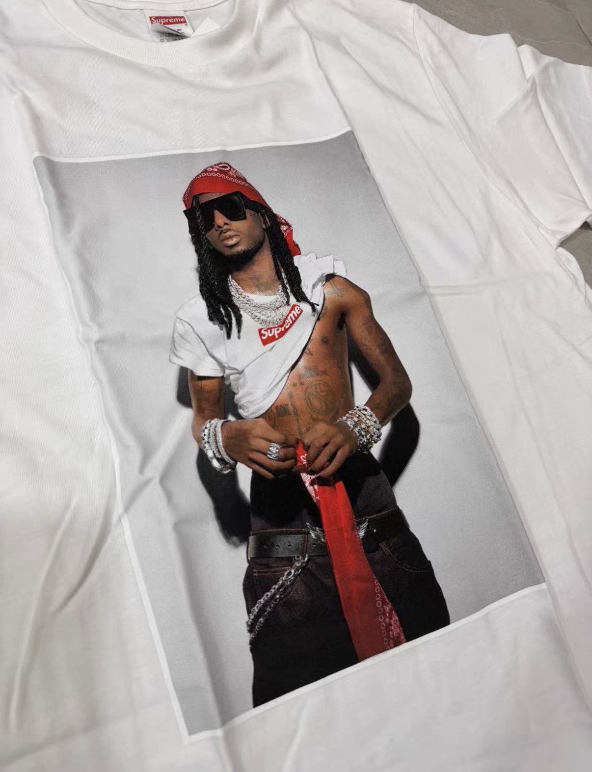 Supreme Supreme FW25 WEEK1 Playboi Carti Photo Tee J34 Size US M / EU 48-50 / 2 - 2 Thumbnail