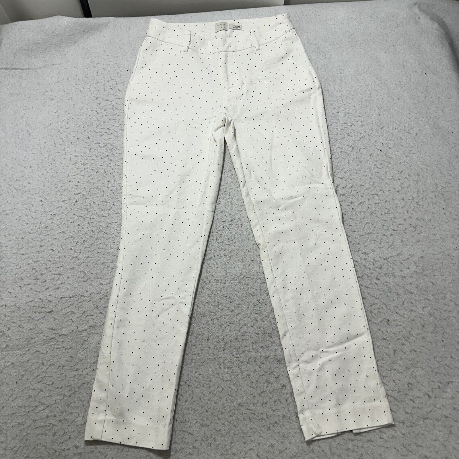 Other A New Day 0 Low Rise White Black Polka Dot Chino Pants Size 25" / US 0 / IT 36 - 1 Thumbnail