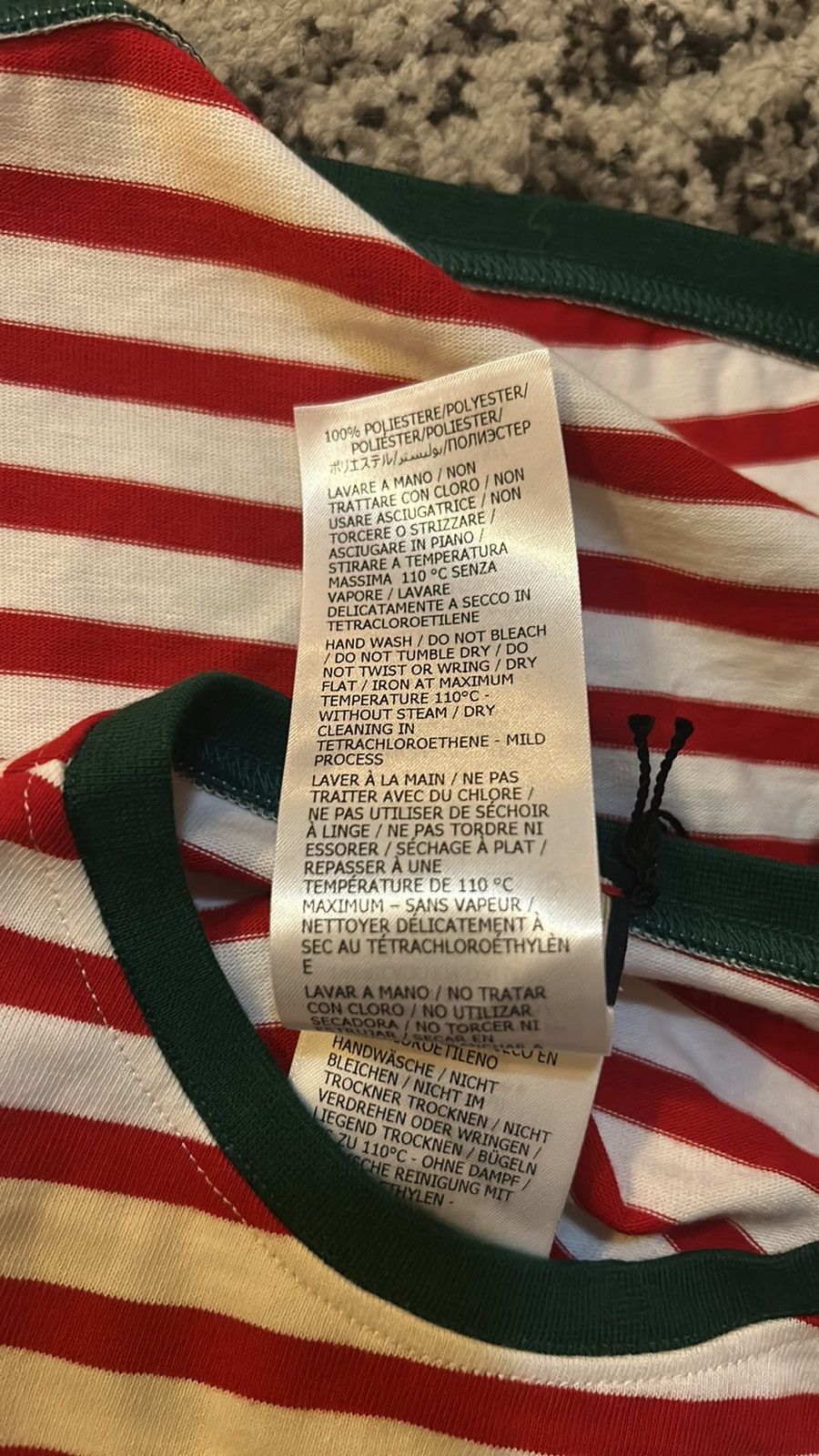 Gucci Gucci Pet Strawberry Cotton striped T-shirt size L Size ONE SIZE - 5 Thumbnail