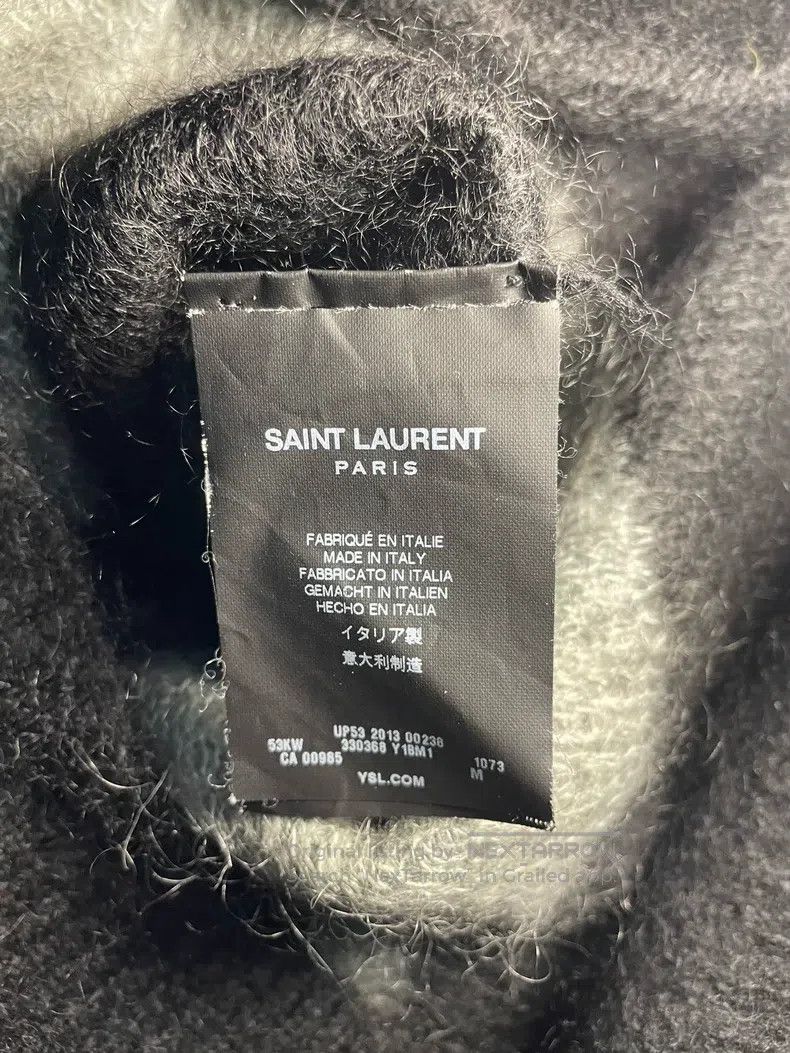 Saint Laurent Paris Saint Laurent Paris Black, White, and Grey Striped Long Sl Size US M / EU 48-50 / 2 - 4 Thumbnail
