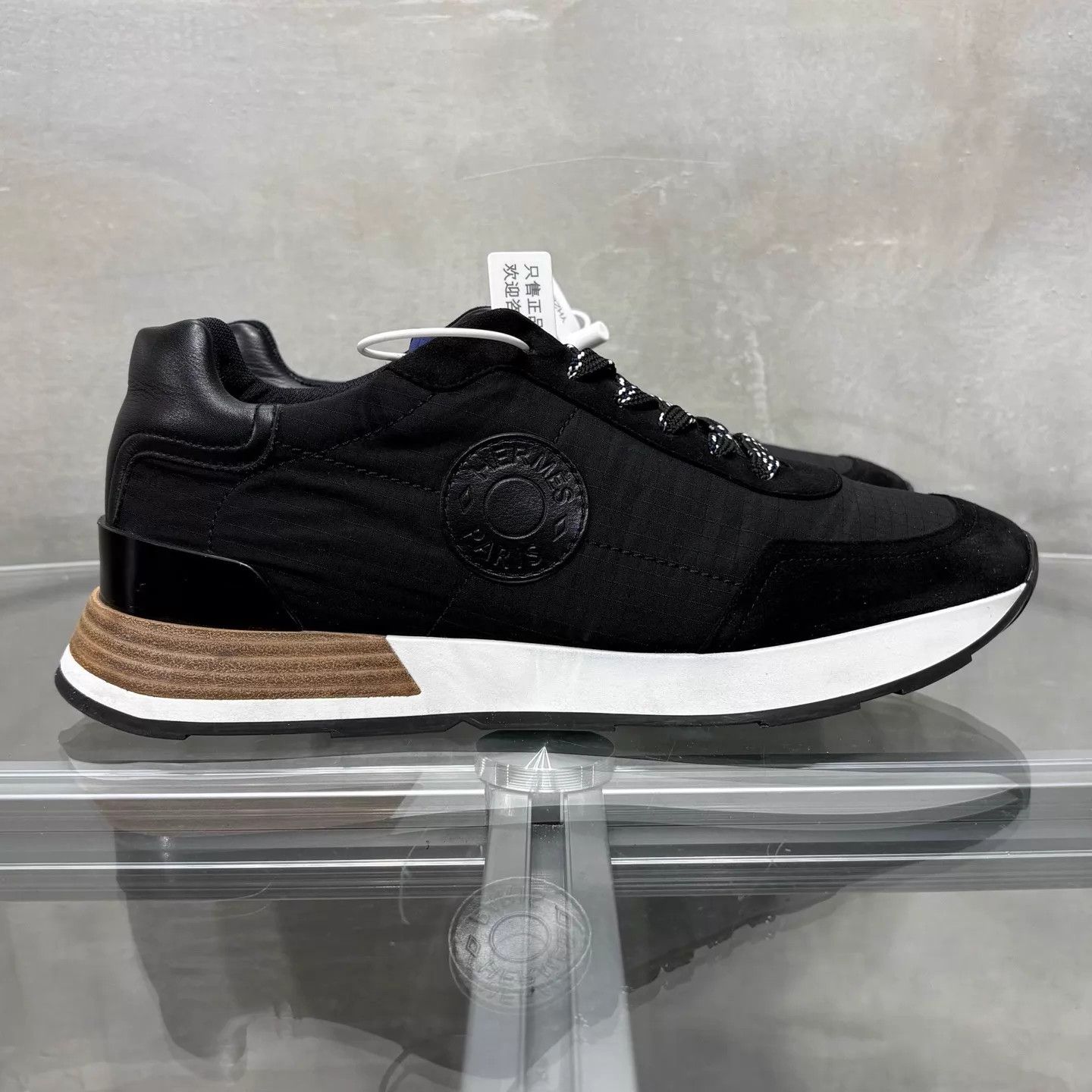 Hermes Hermes Drive Calfskin Sneakers Black Size 41 Size US 8 / EU 41 - 4 Thumbnail
