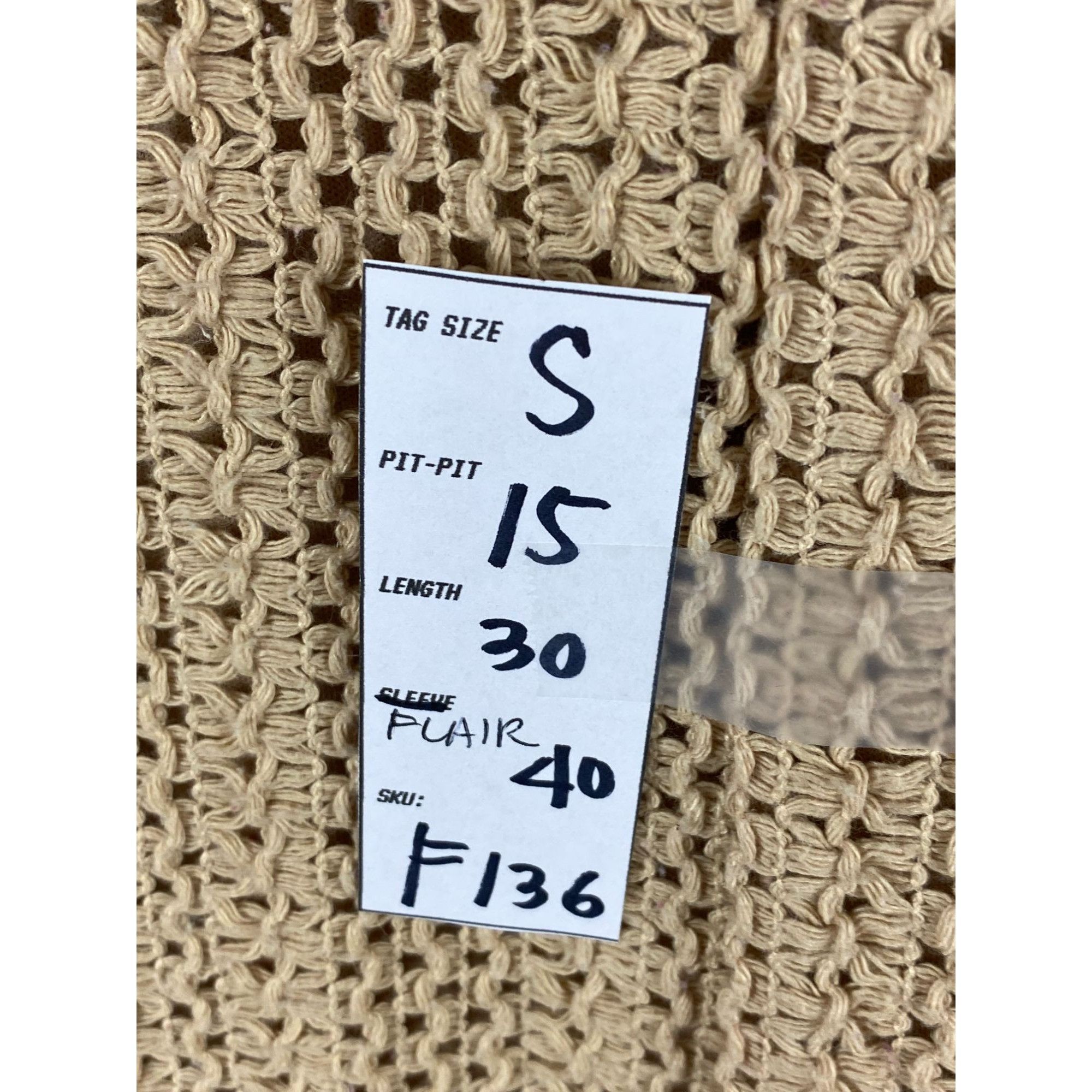 Other × Vintage Vintage Rave Crochet A-Line Dress Tan Size Small Women's Mad Size S / US 4 / IT 40 - 4 Thumbnail