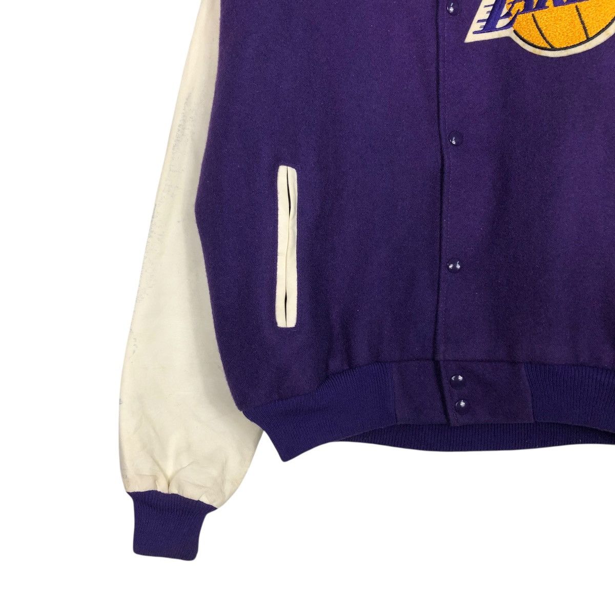 Chalk Line 🔥VINTAGE VARSITY LEATHER JACKET CHALK LINE LAKERS BIG LOGO Size US L / EU 52-54 / 3 - 6 Thumbnail