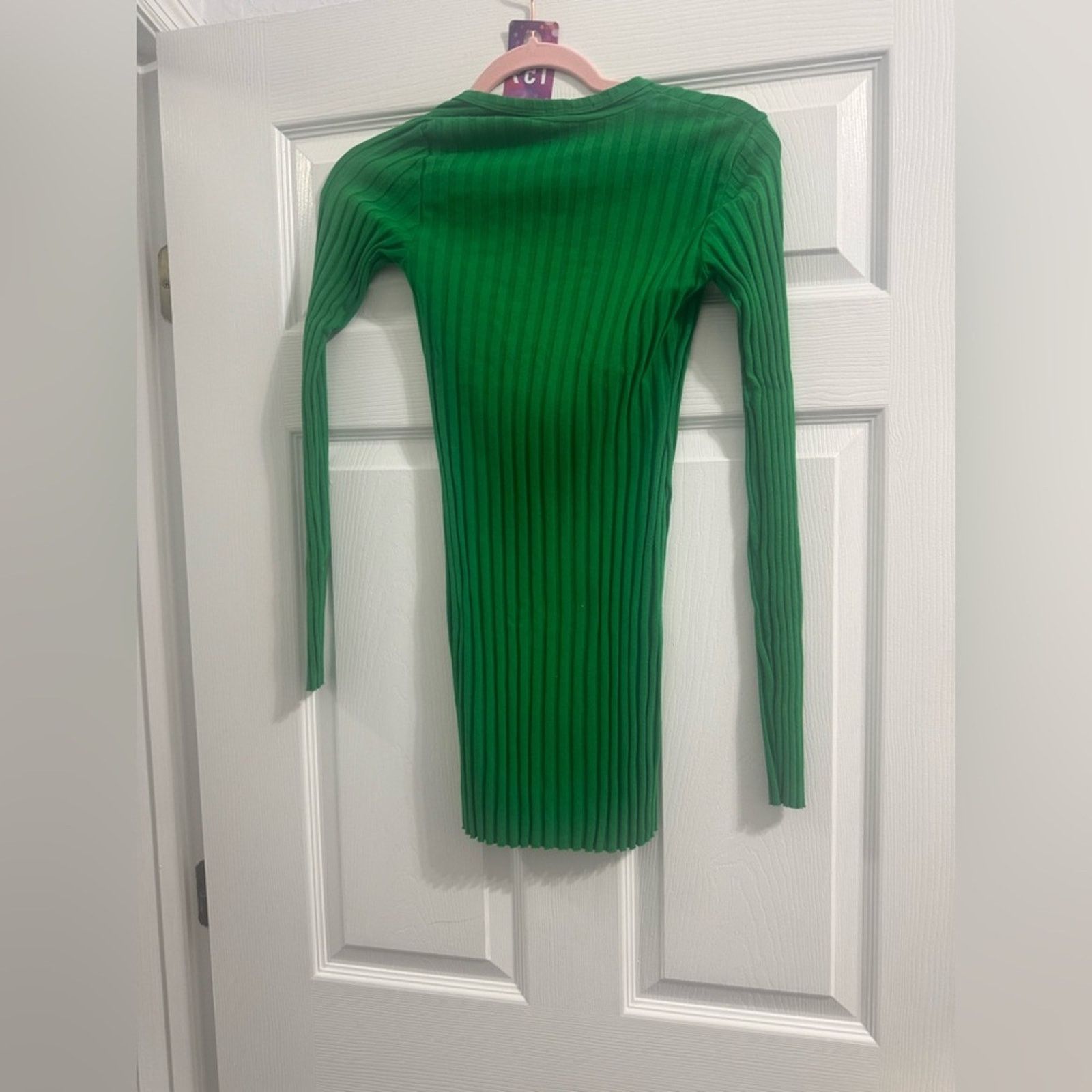 COTTONCITIZEN 159 NWT Cotton Citizen $285 Green Ribbed Knit Dress Size S Size S / US 4 / IT 40 - 5 Thumbnail