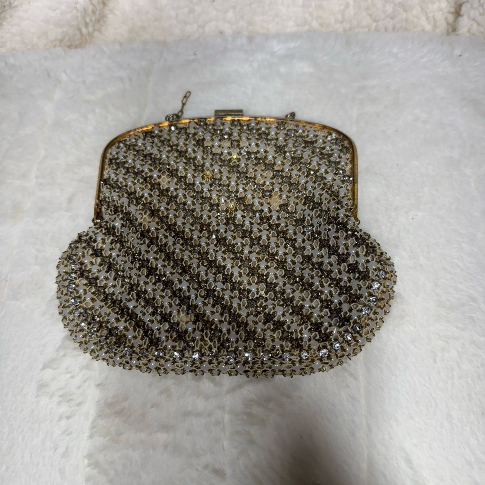 NBDN Nobrandedon VTG rhinestone beaded clutch Size ONE SIZE - 1 Thumbnail